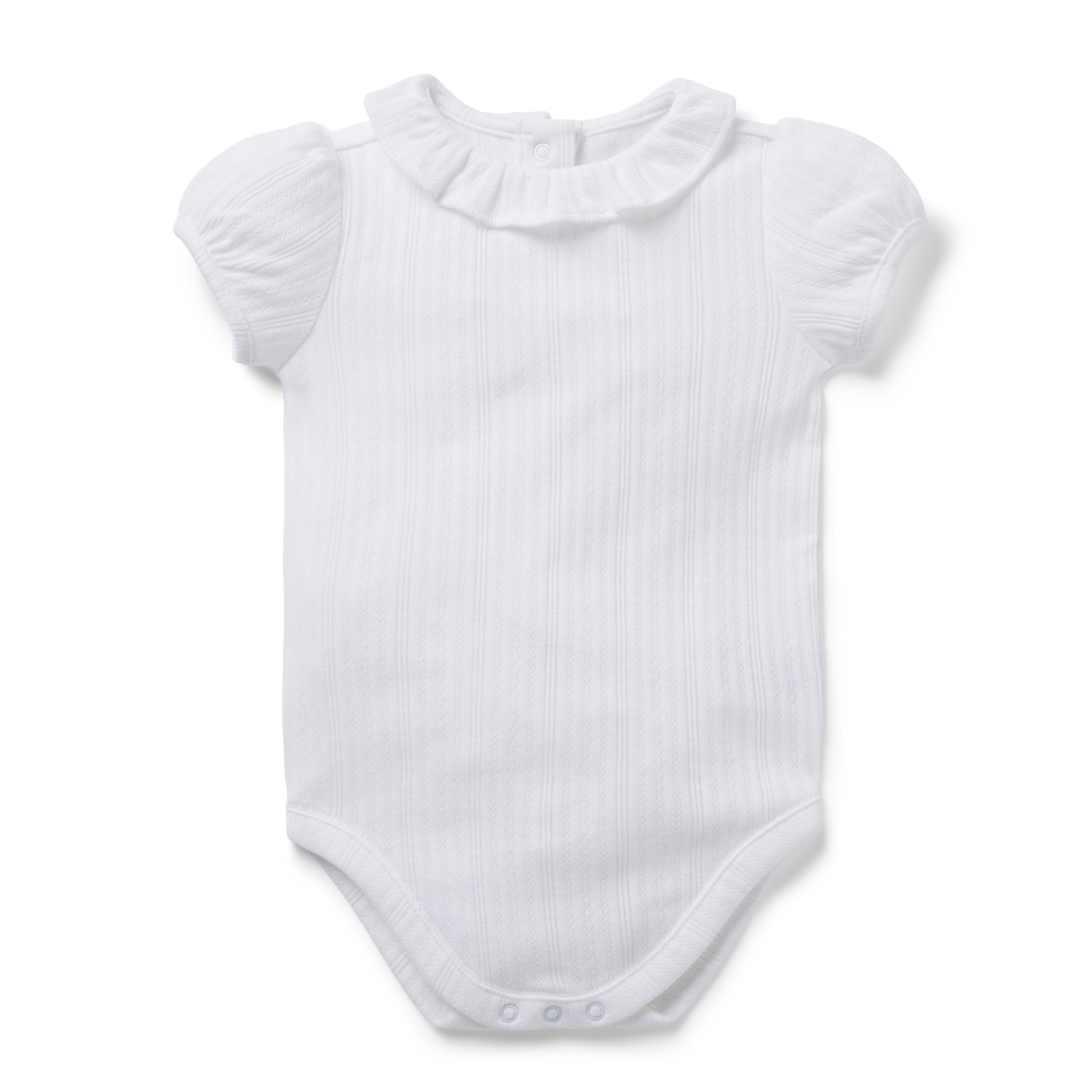 Baby Pointelle Ruffle Collar Bodysuit