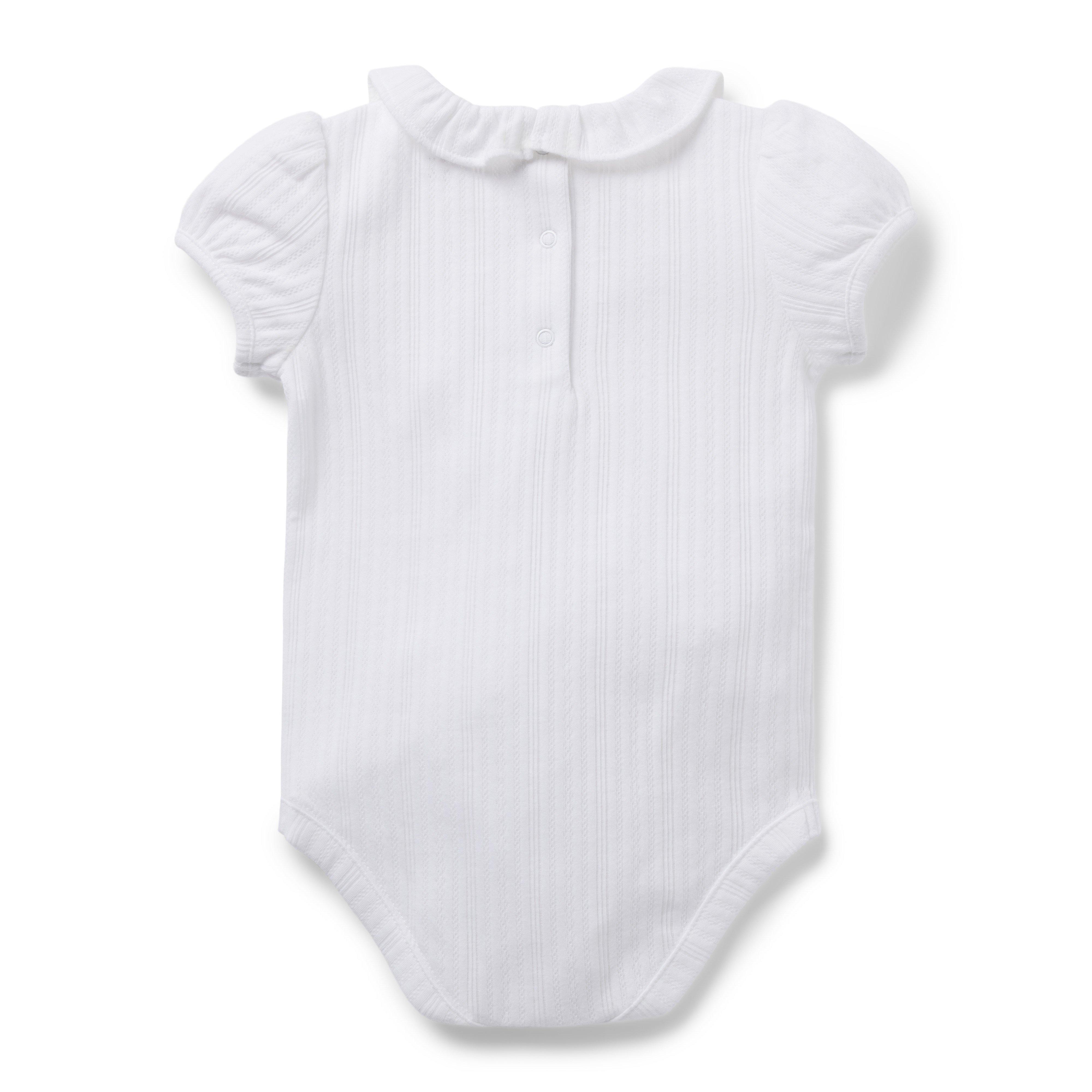 Baby Pointelle Ruffle Collar Bodysuit image number 1