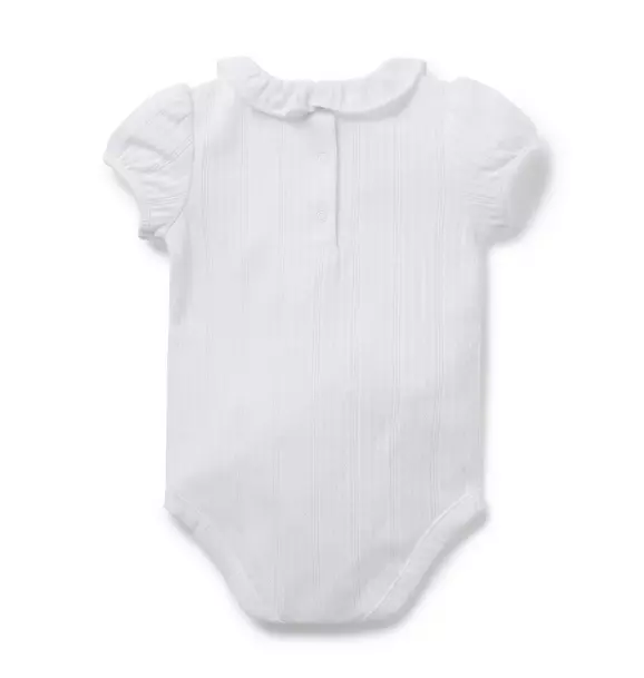 Baby Pointelle Ruffle Collar Bodysuit image number 1