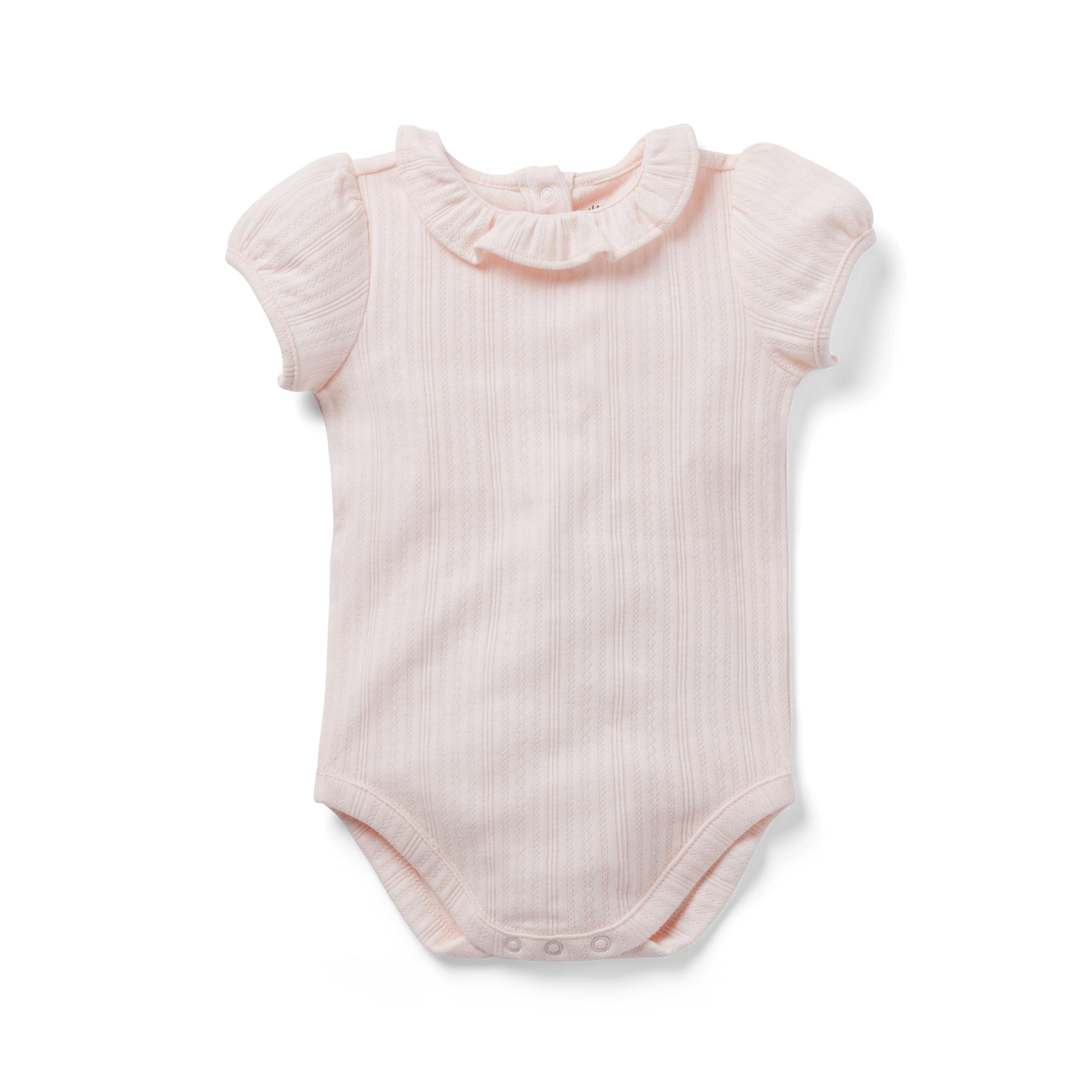 Baby Pointelle Ruffle Collar Bodysuit image number 0