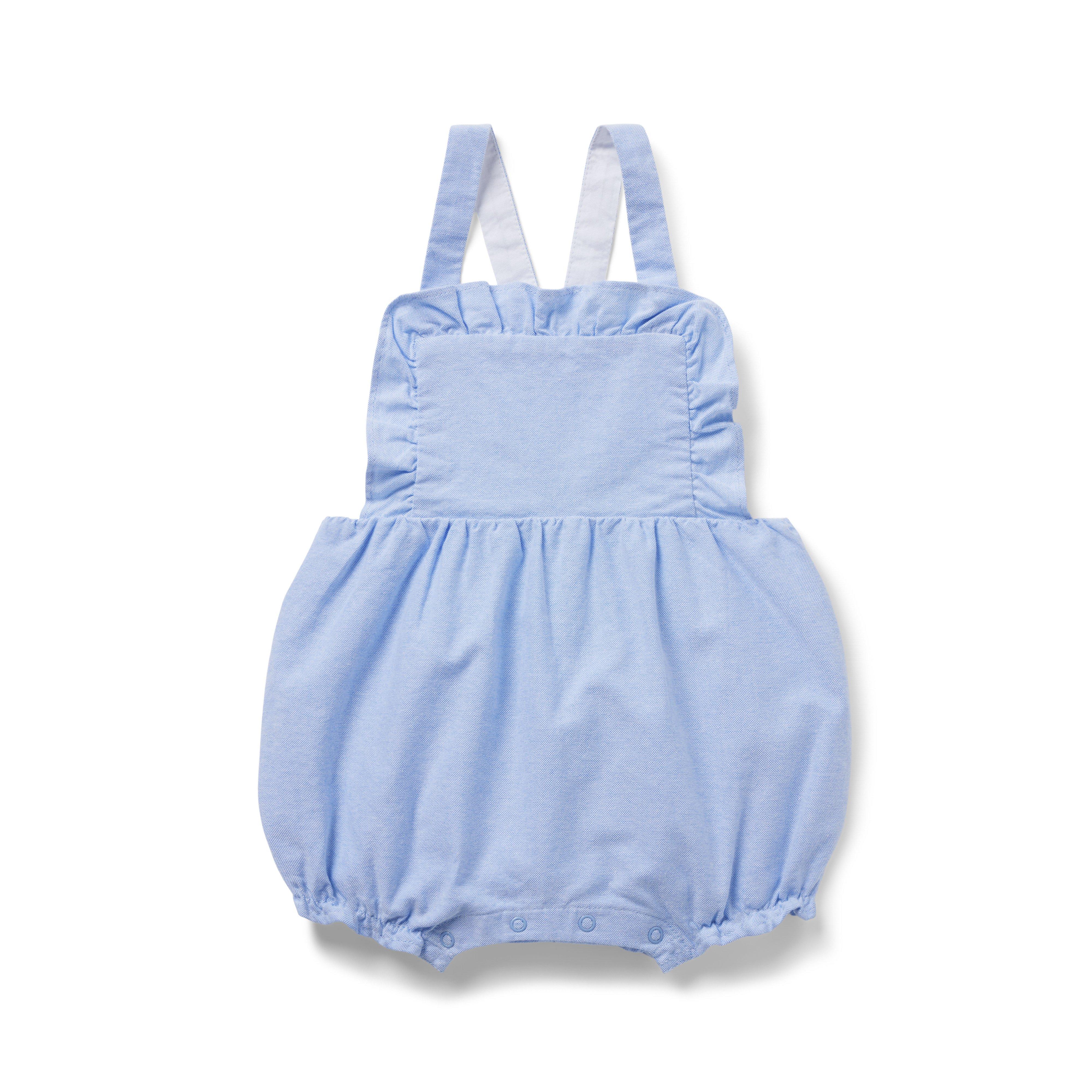 Baby Ruffle Trim Oxford Overall image number 0