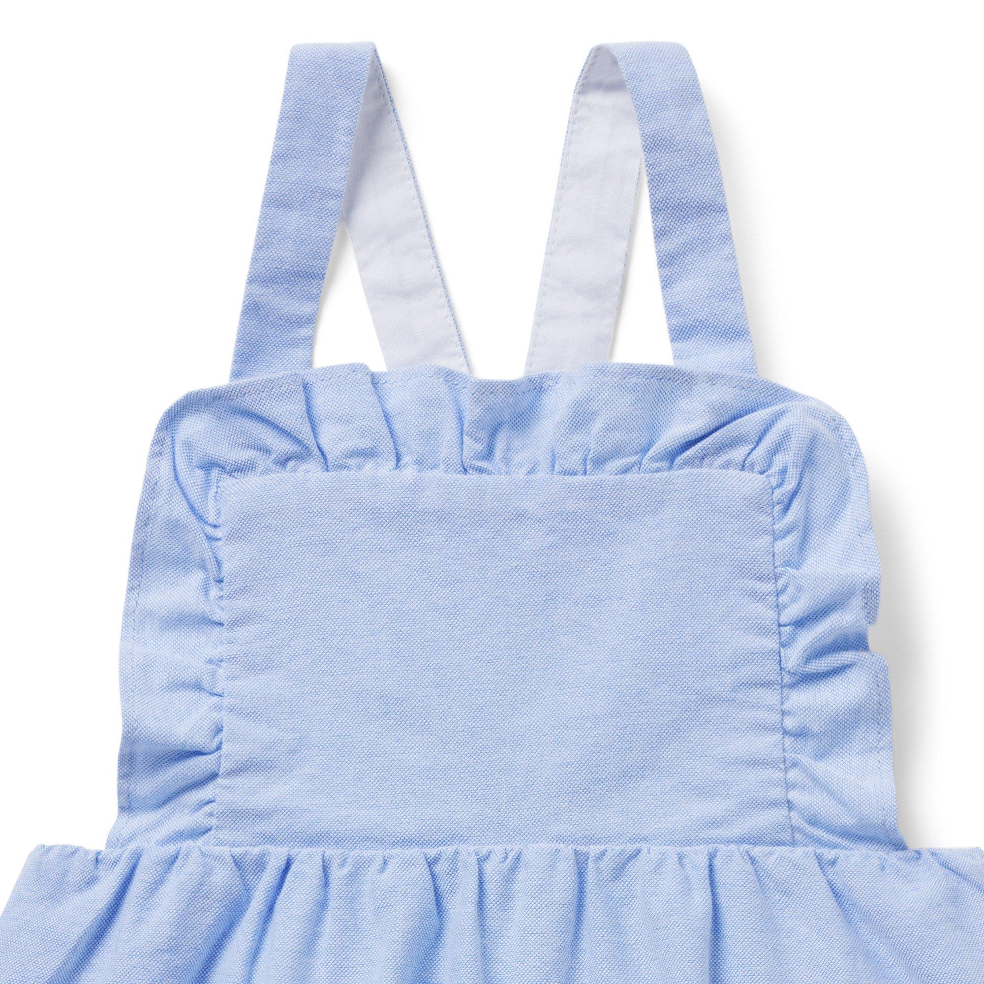 Baby Ruffle Trim Oxford Overall image number 2