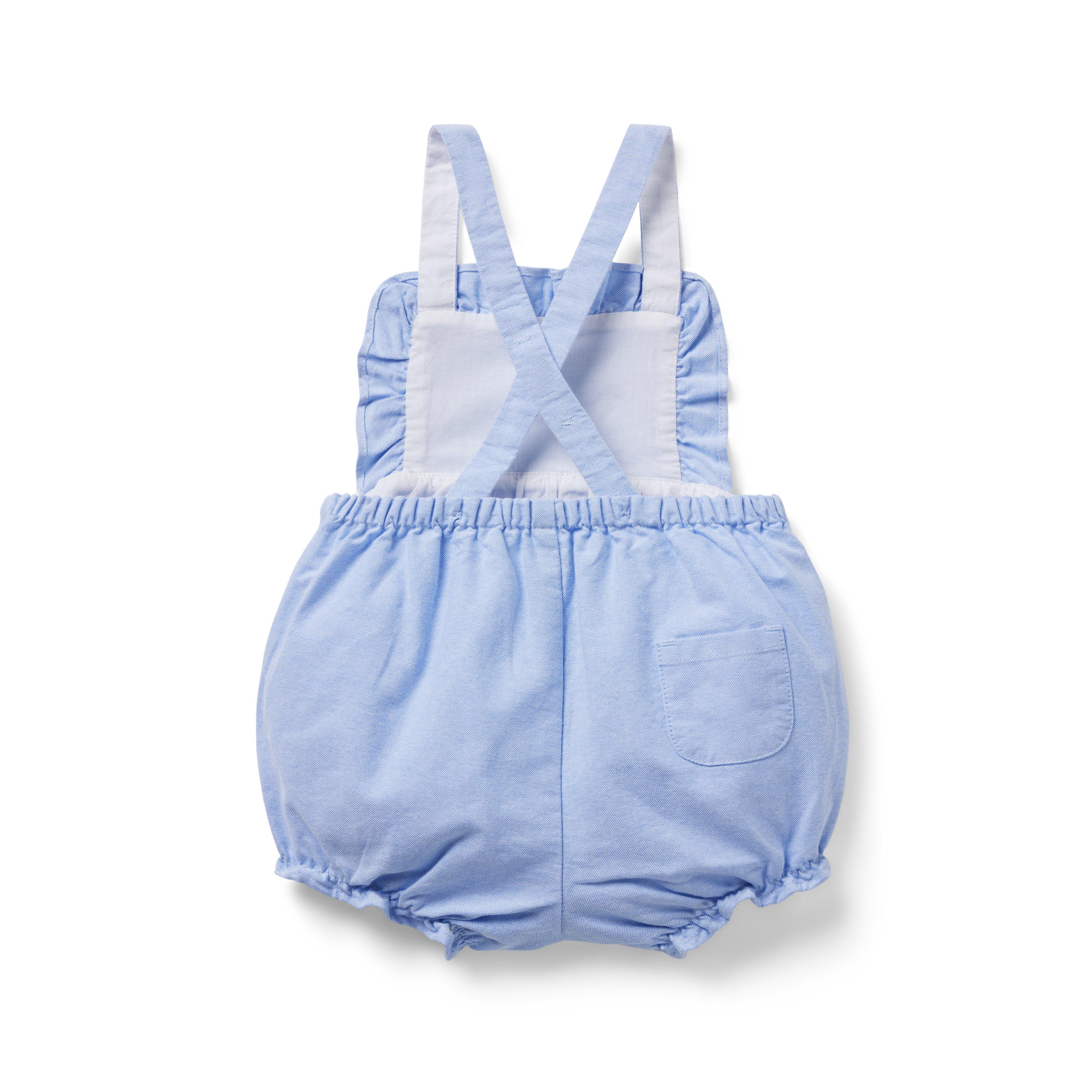 Baby Ruffle Trim Oxford Overall image number 1
