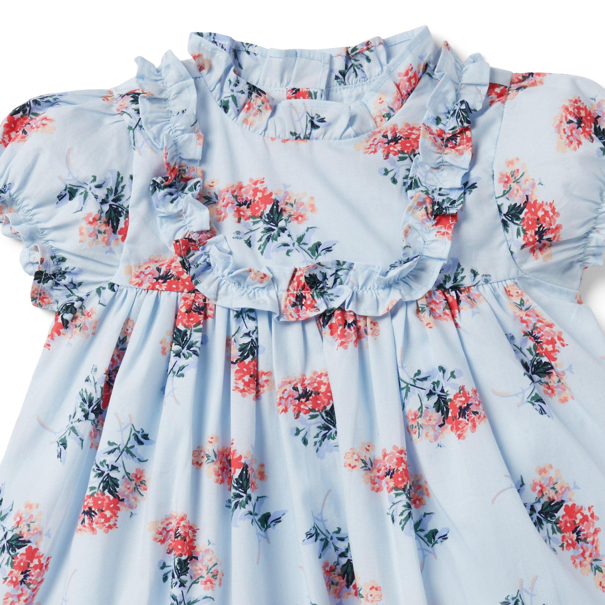 Baby Floral Puff Sleeve Dress image number 3