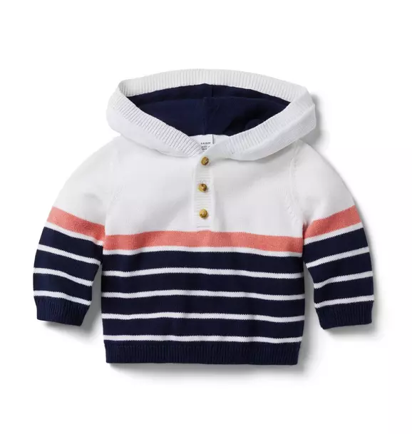 Baby Striped Hooded Sweater