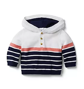 Baby Striped Hooded Sweater