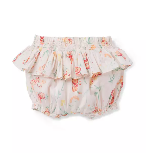 Baby Floral Smocked Waist Bloomers