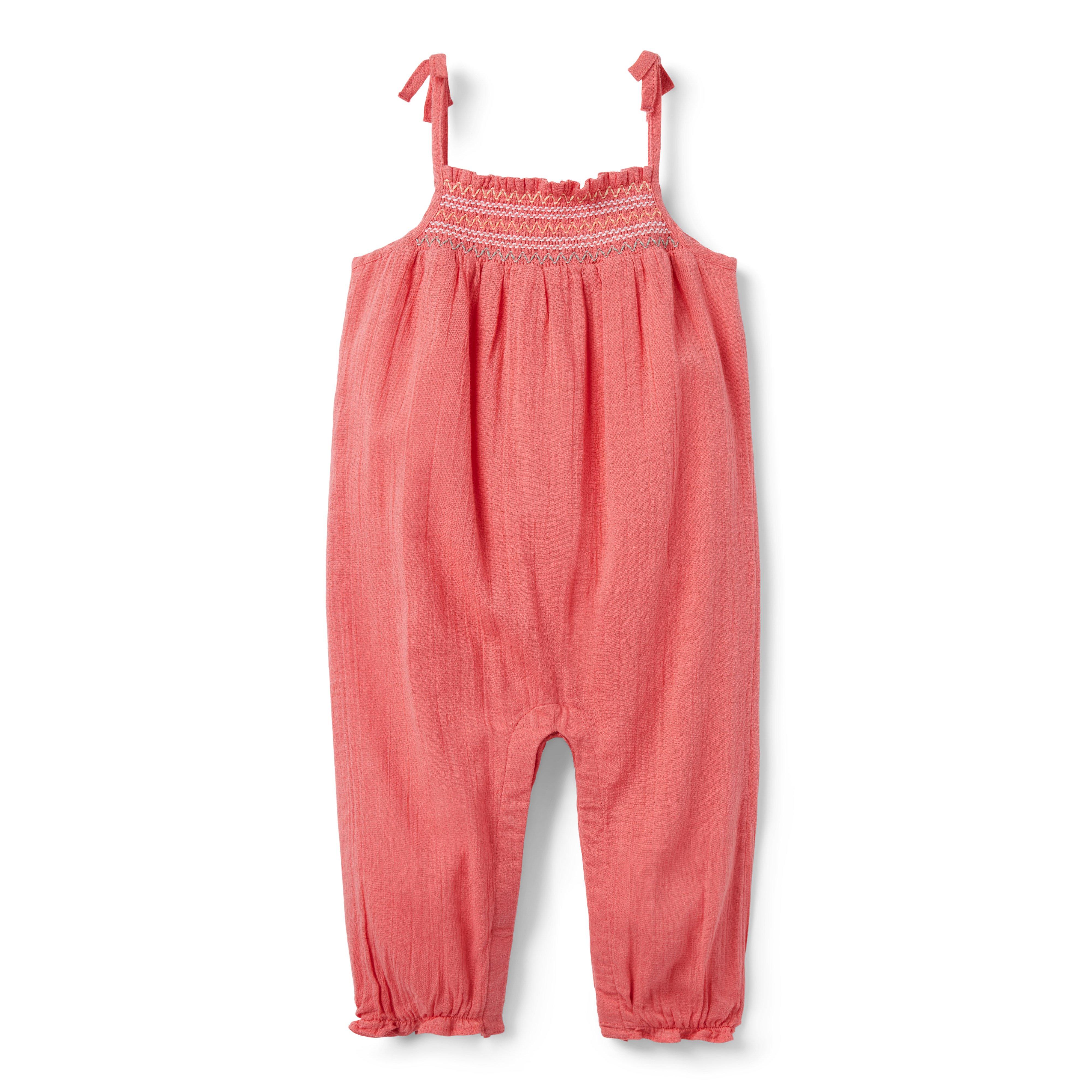 Baby Smocked Gauze Jumpsuit image number 0