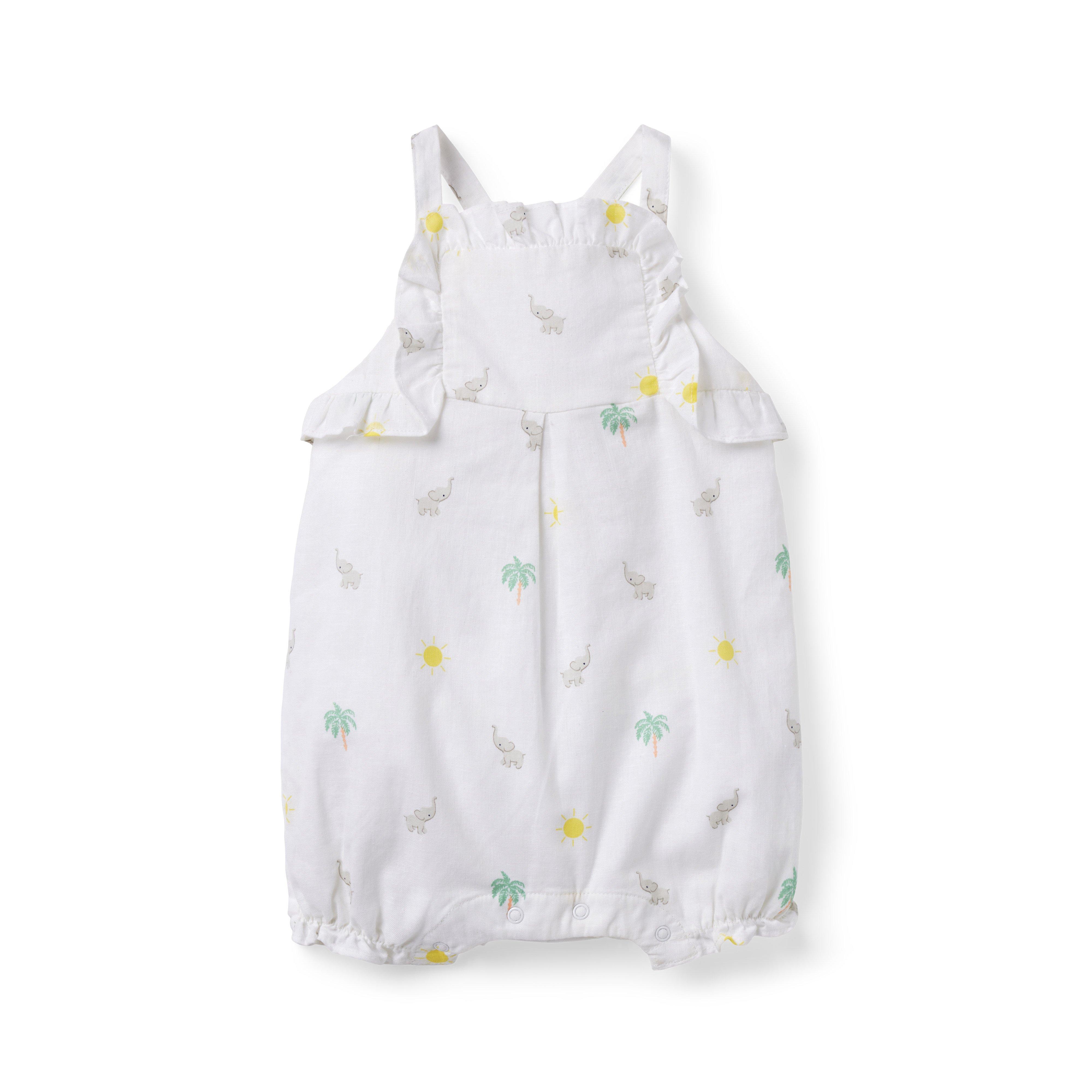 Baby Elephant Ruffle Romper