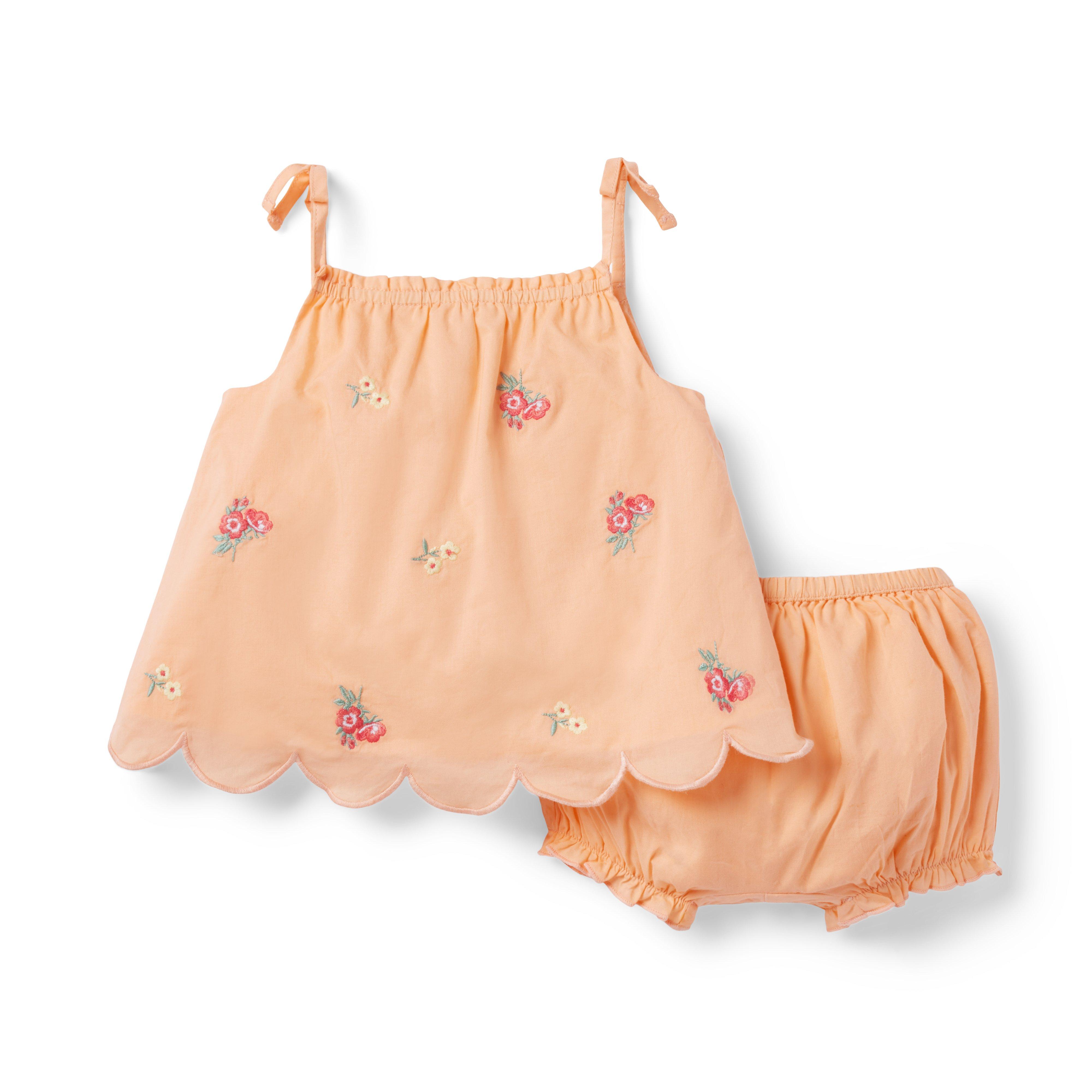 Baby Floral Embroidered Matching Set image number 0