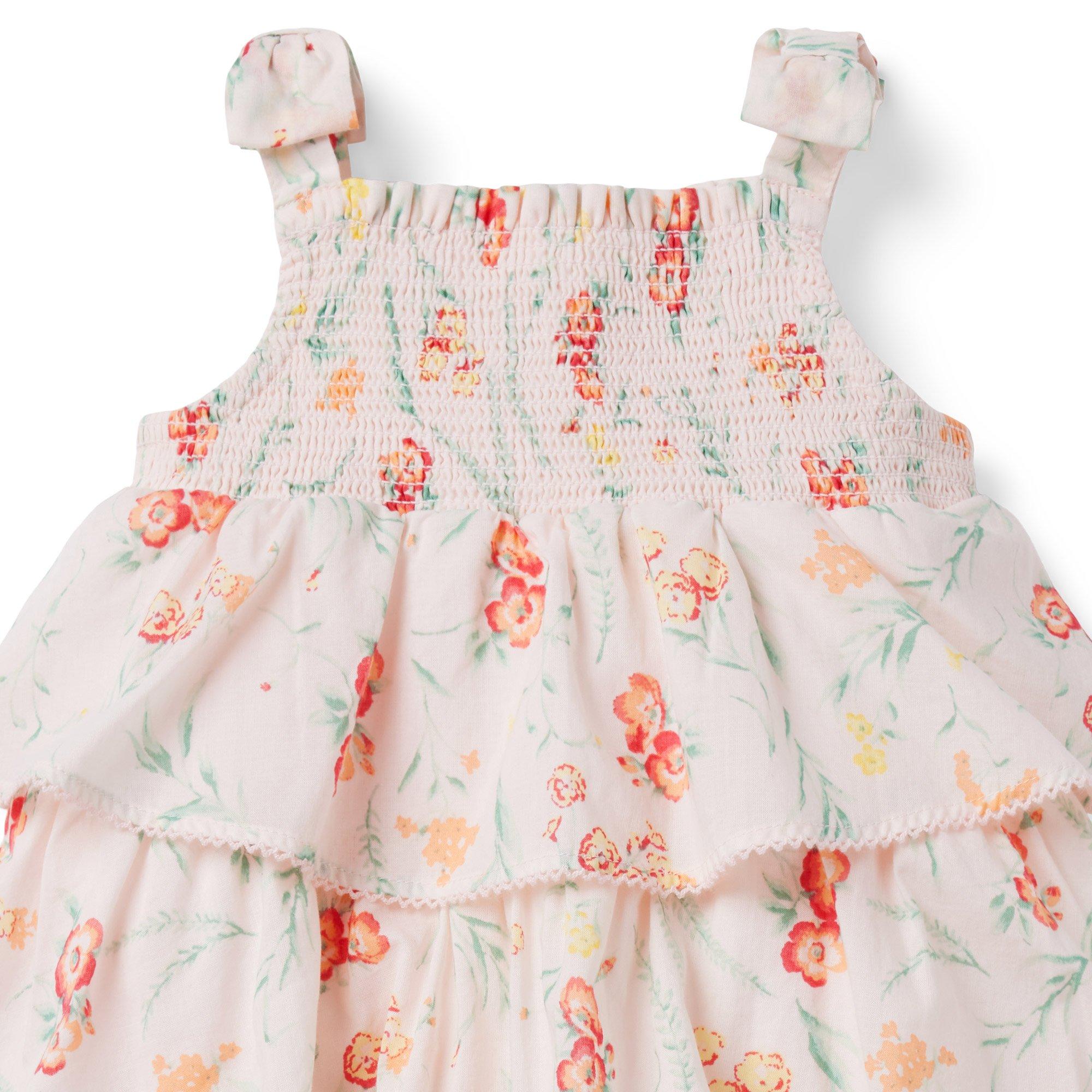Baby Floral Tiered Smocked Sundress image number 3