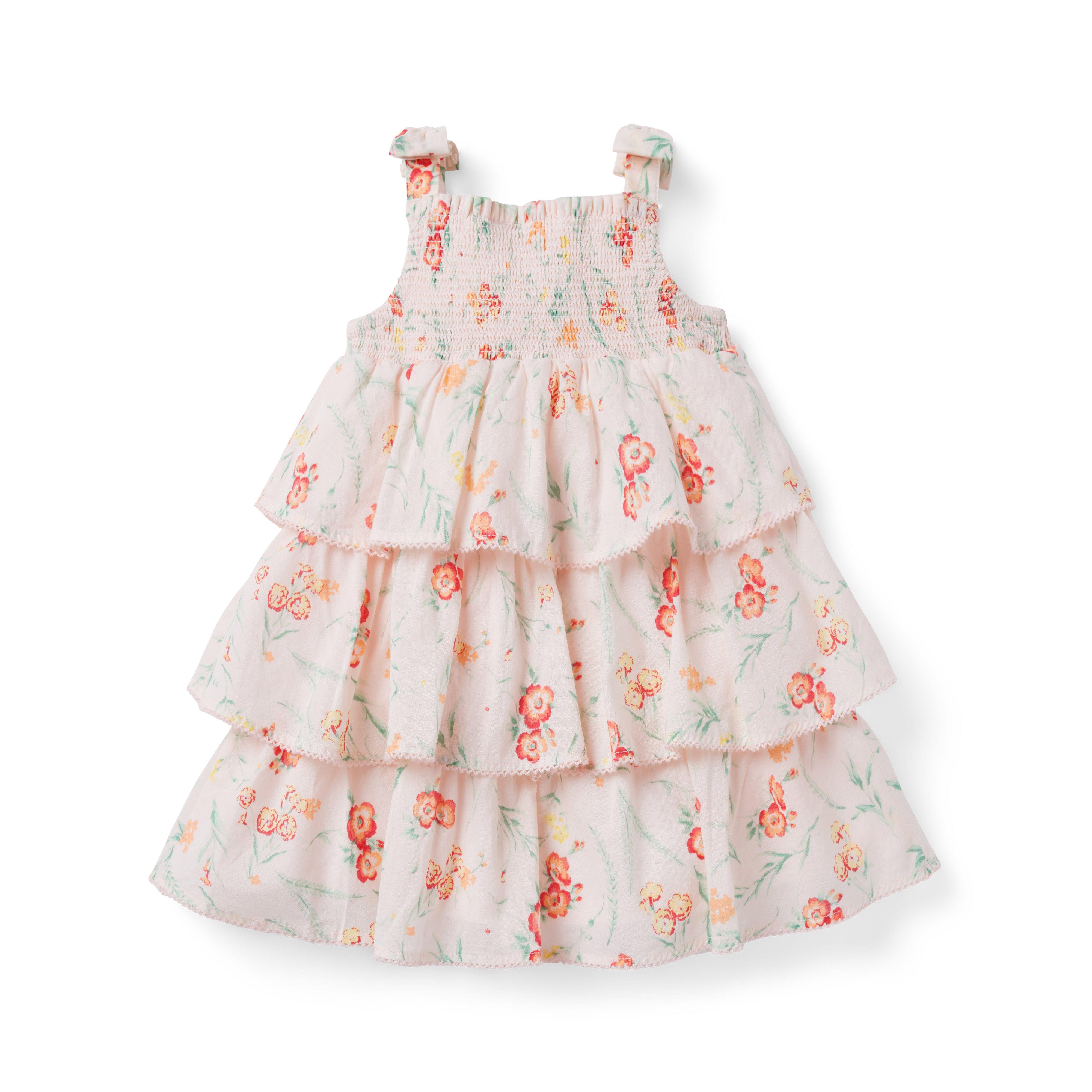 Baby Floral Tiered Smocked Sundress image number 1