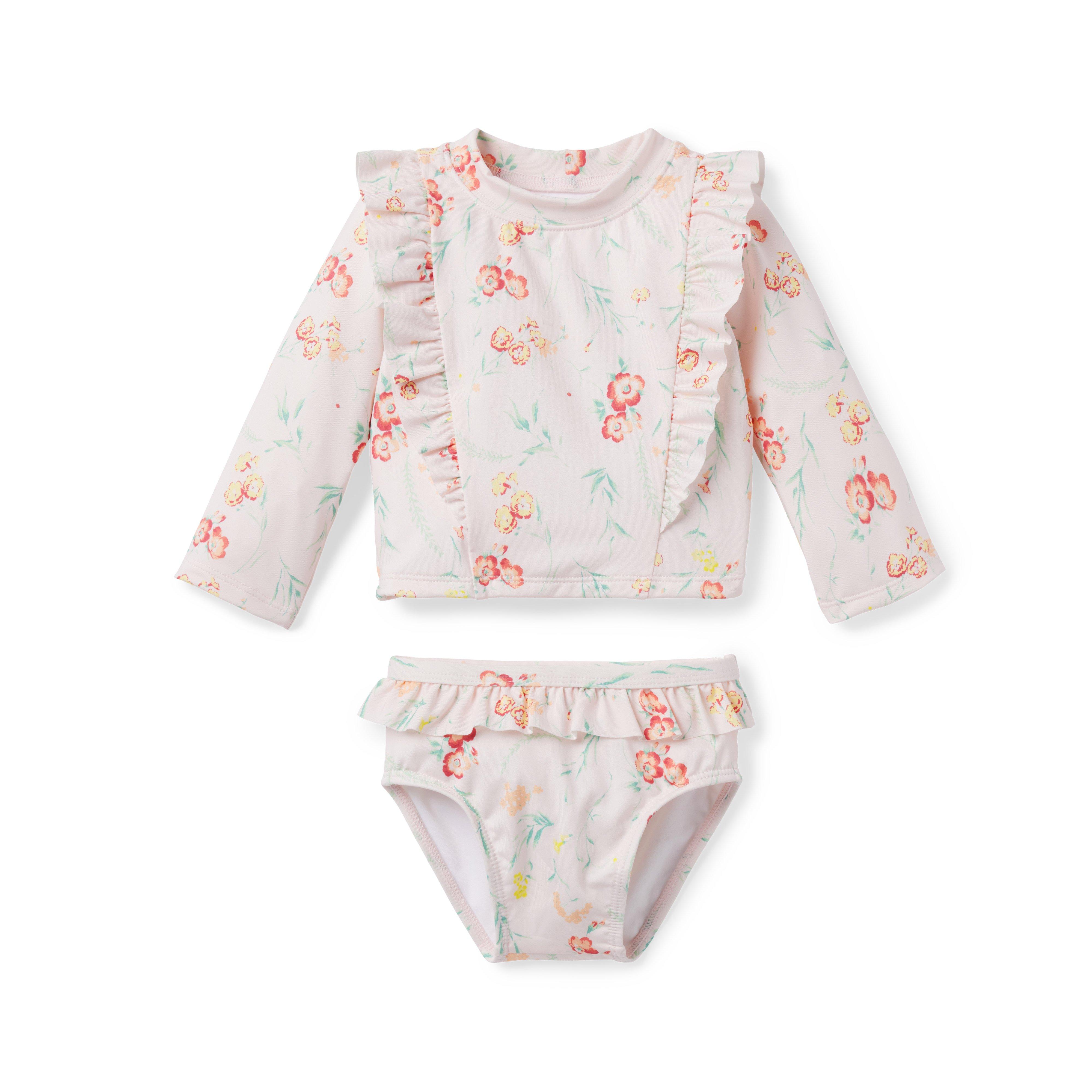 Baby Floral Recycled Rash Guard Set image number 0