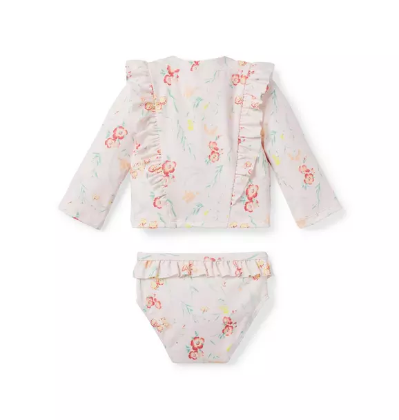 Baby Floral Recycled Rash Guard Set image number 1