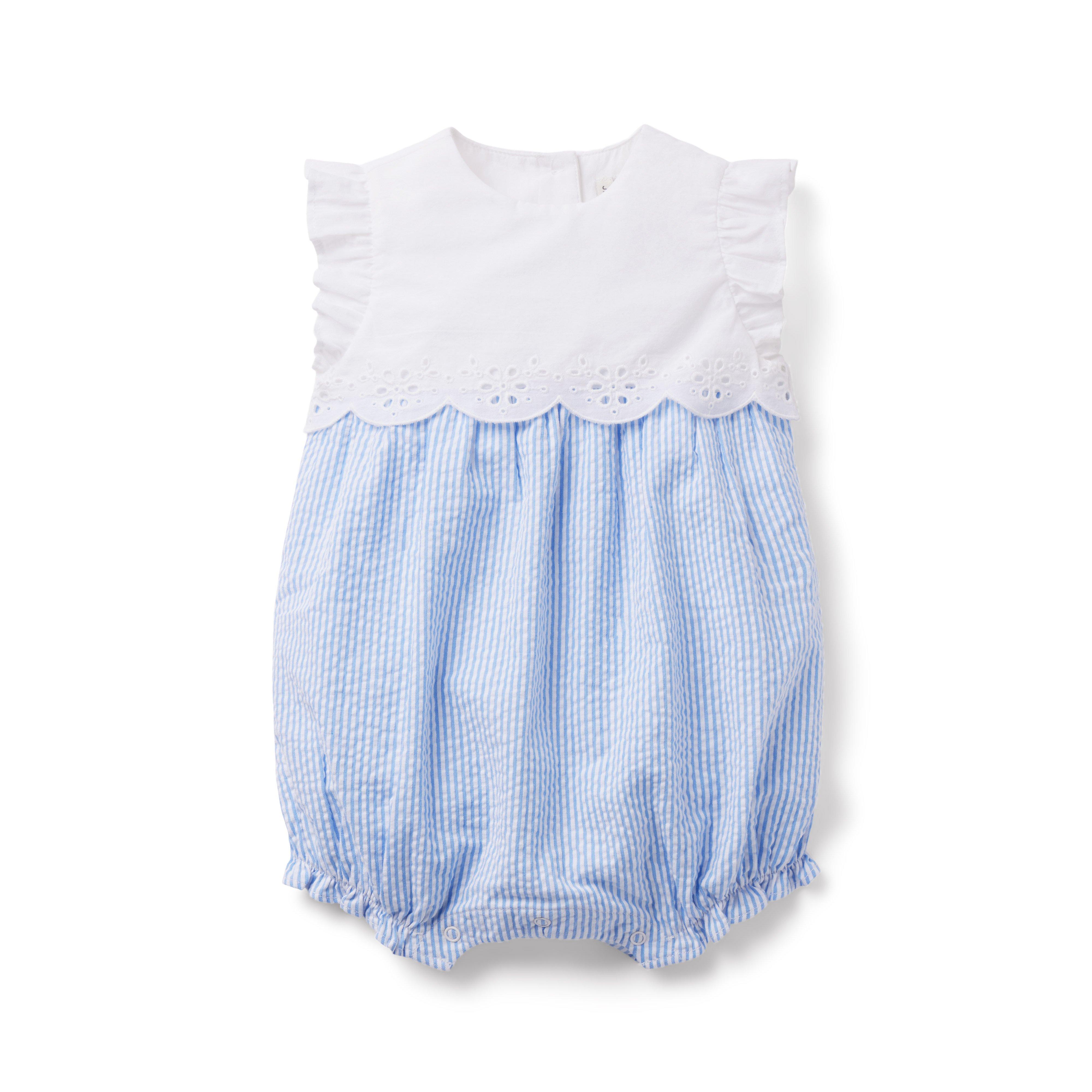 Baby Eyelet Seersucker Romper image number 0
