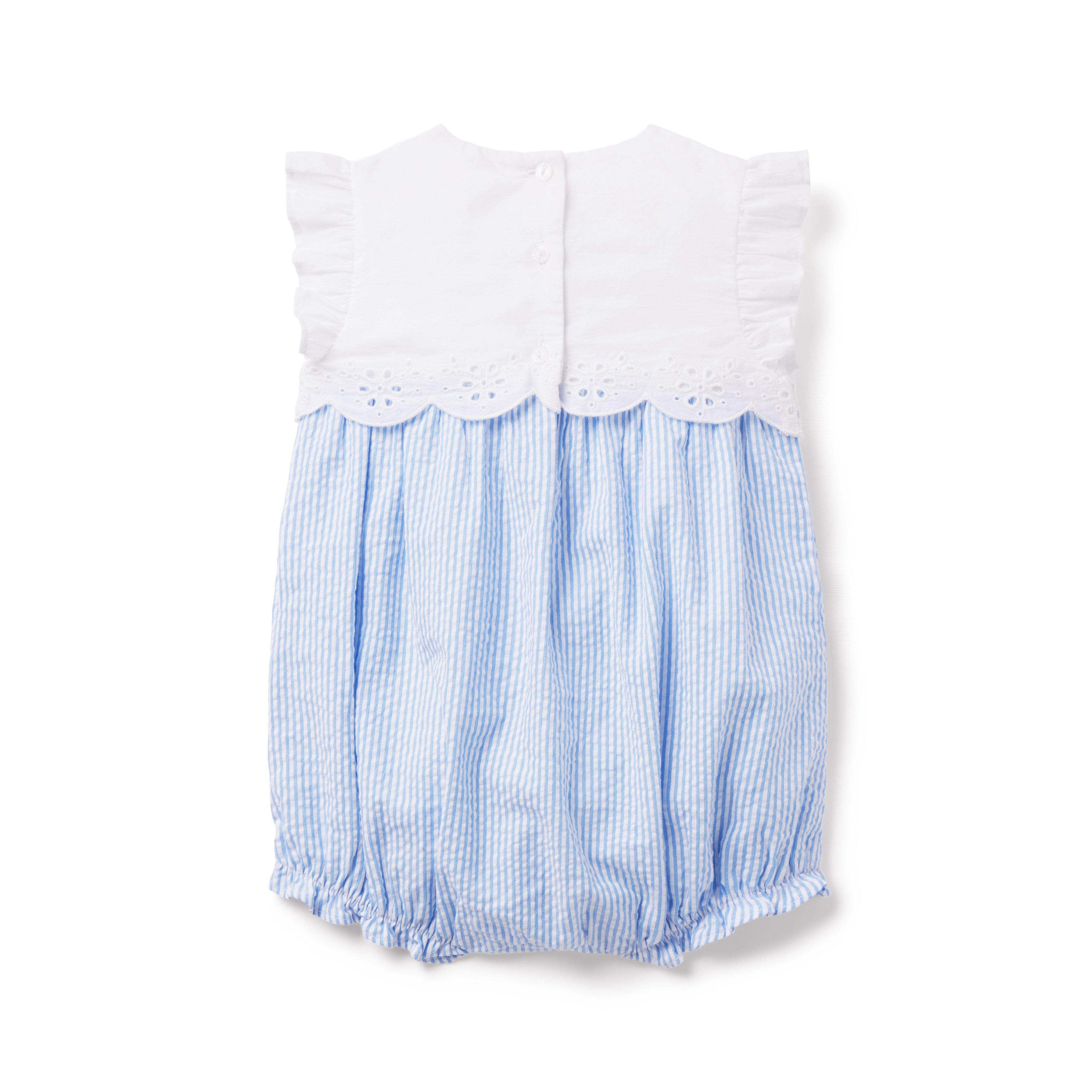 Baby Eyelet Seersucker Romper image number 1
