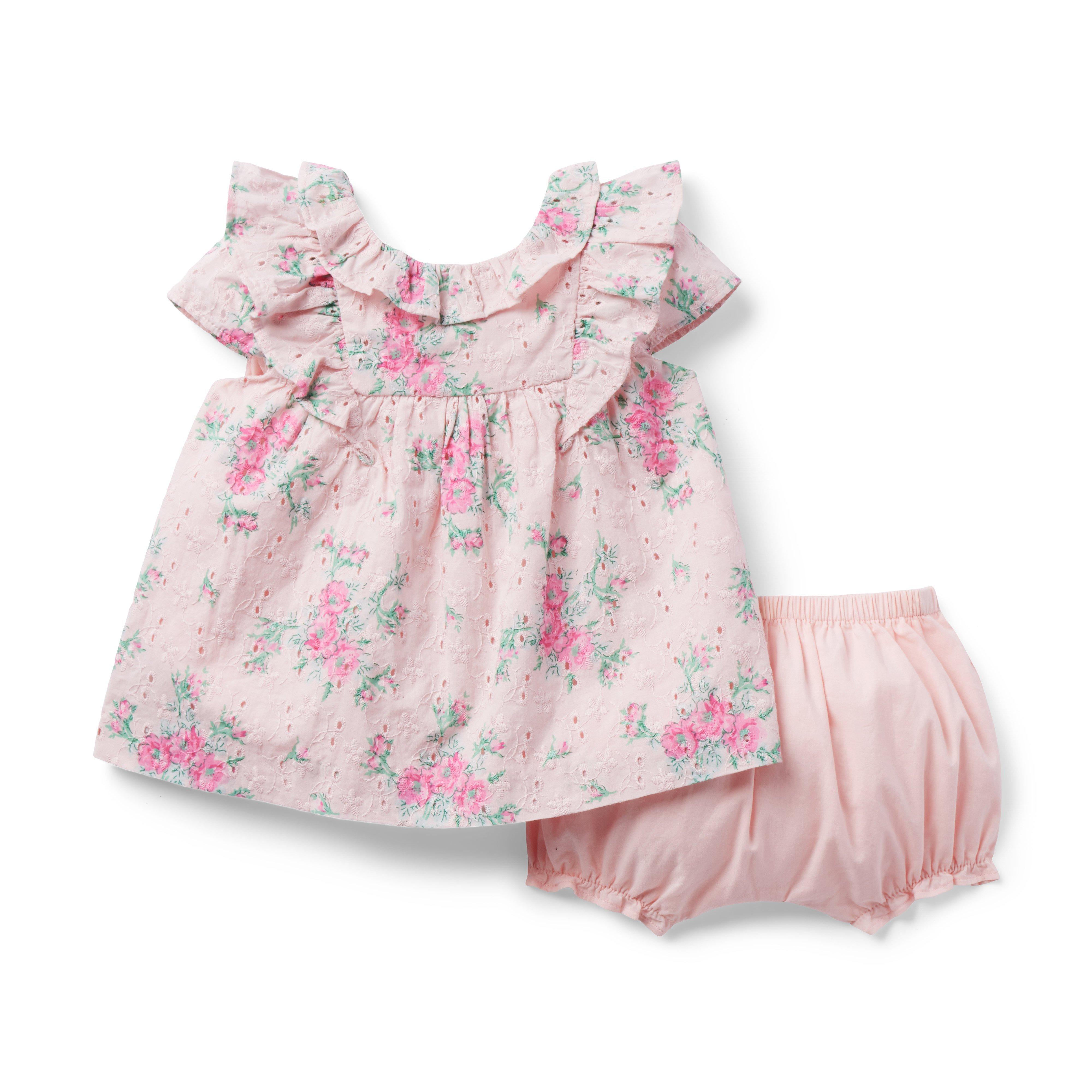 Baby Floral Eyelet Matching Set image number 0