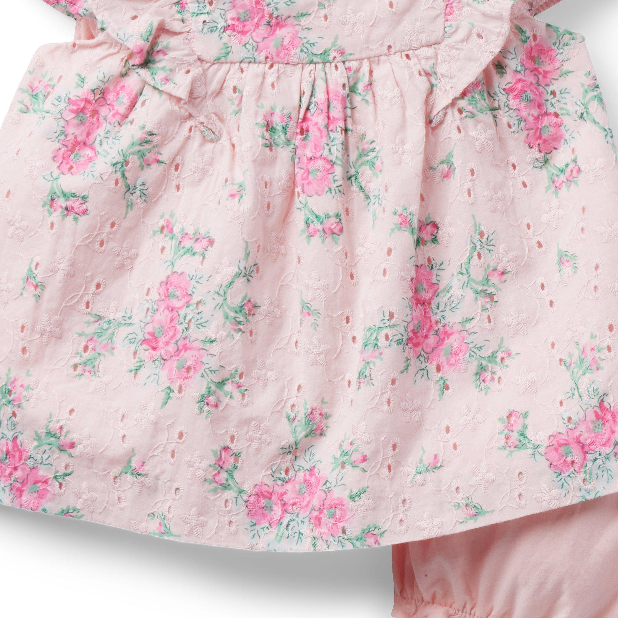 Baby Floral Eyelet Matching Set image number 3