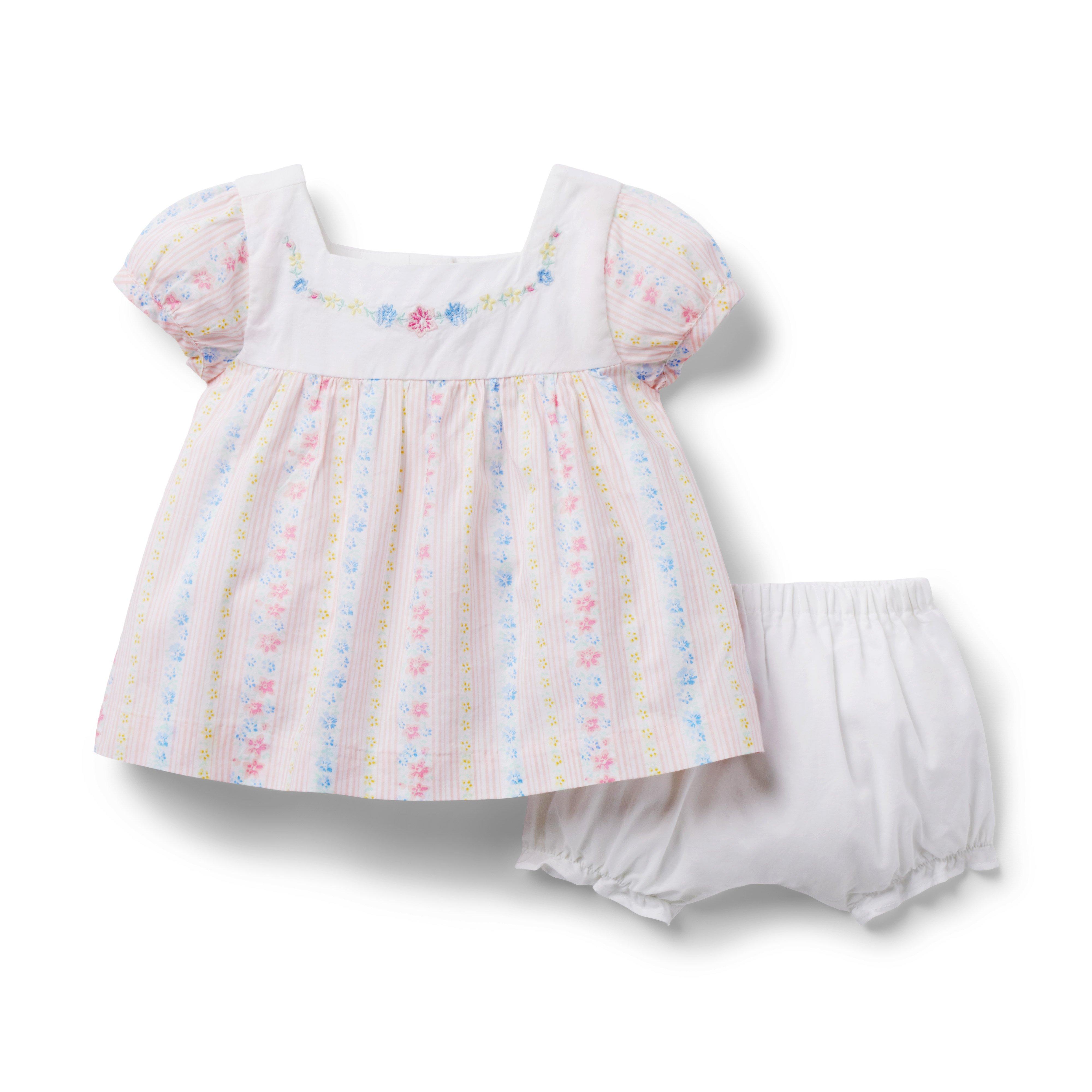 Baby Floral Striped Matching Set image number 0