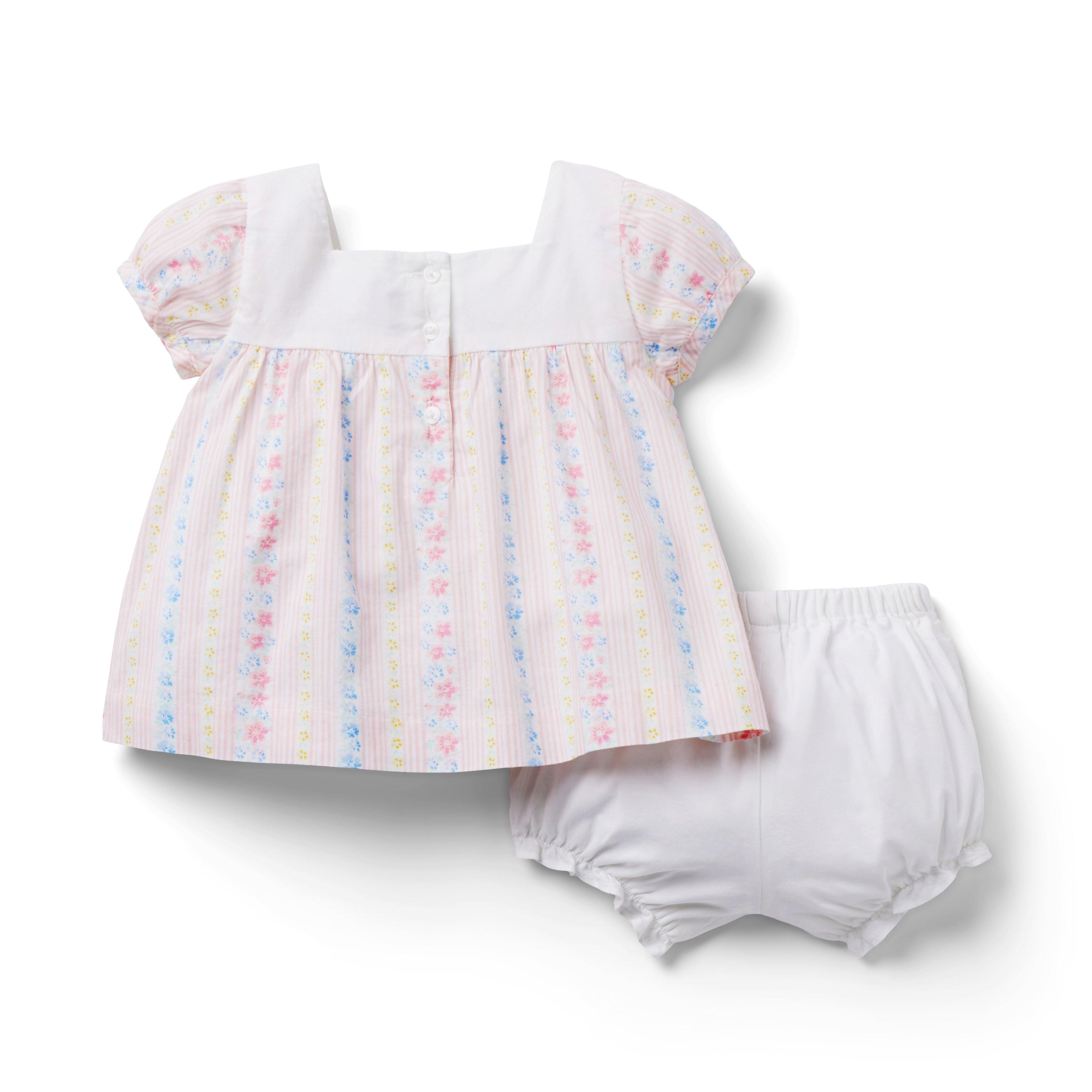 Baby Floral Striped Matching Set image number 1