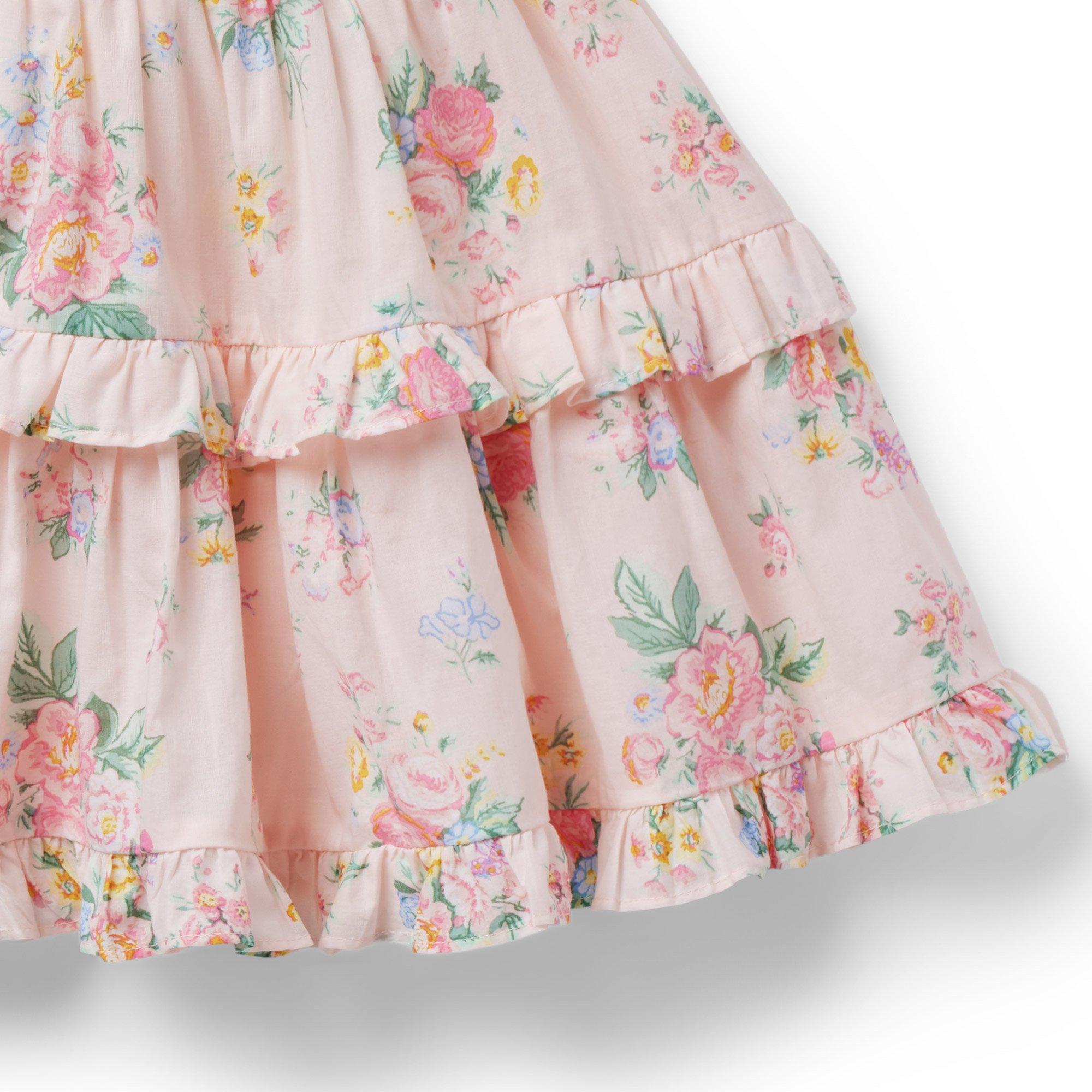 Baby Floral Smocked Puff Sleeve Dress image number 4