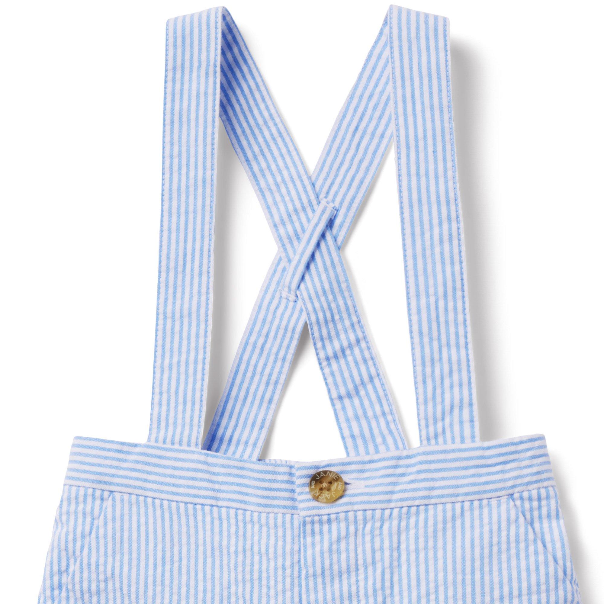 Baby Seersucker Suspender Short image number 2