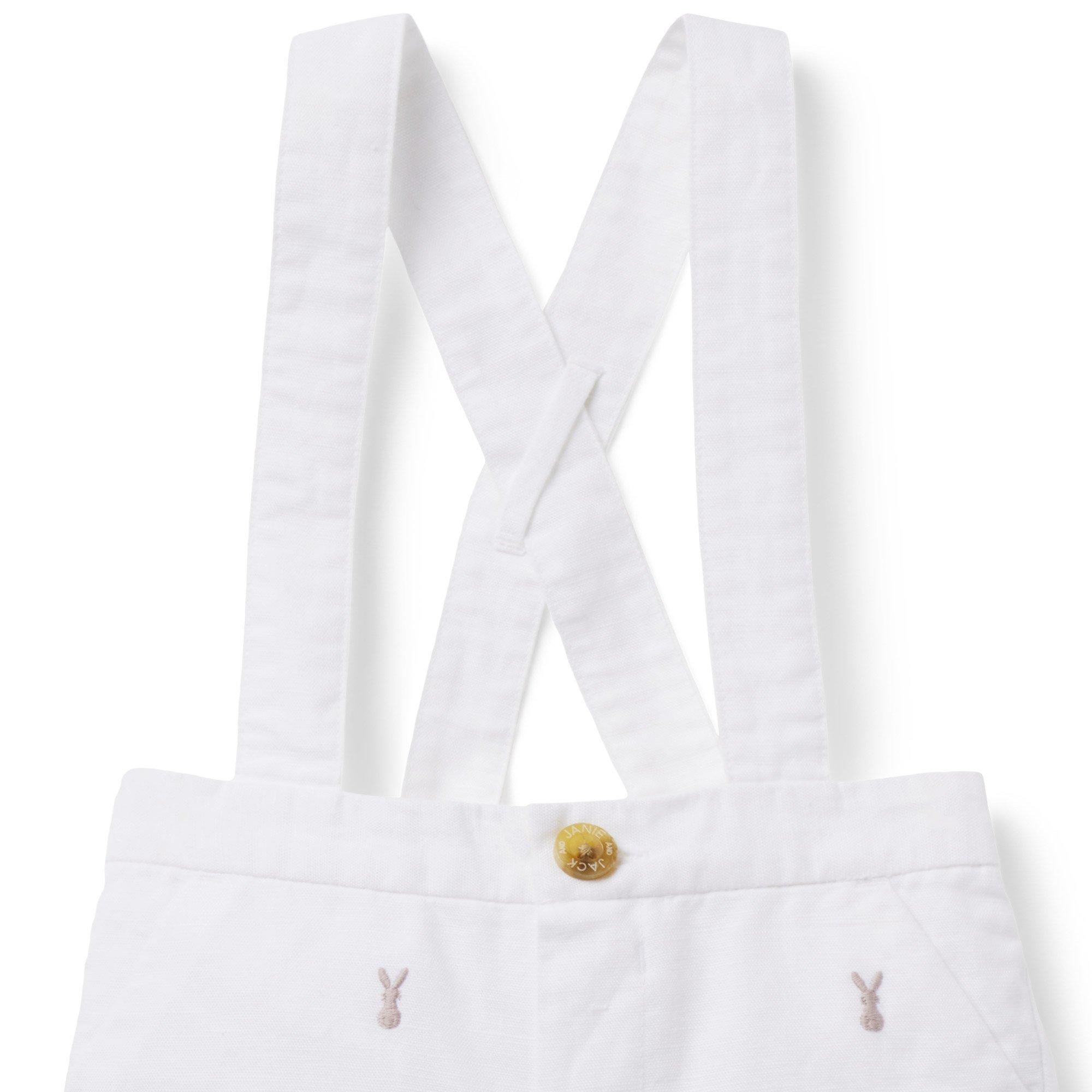 Baby Embroidered Bunny Suspender Short image number 2