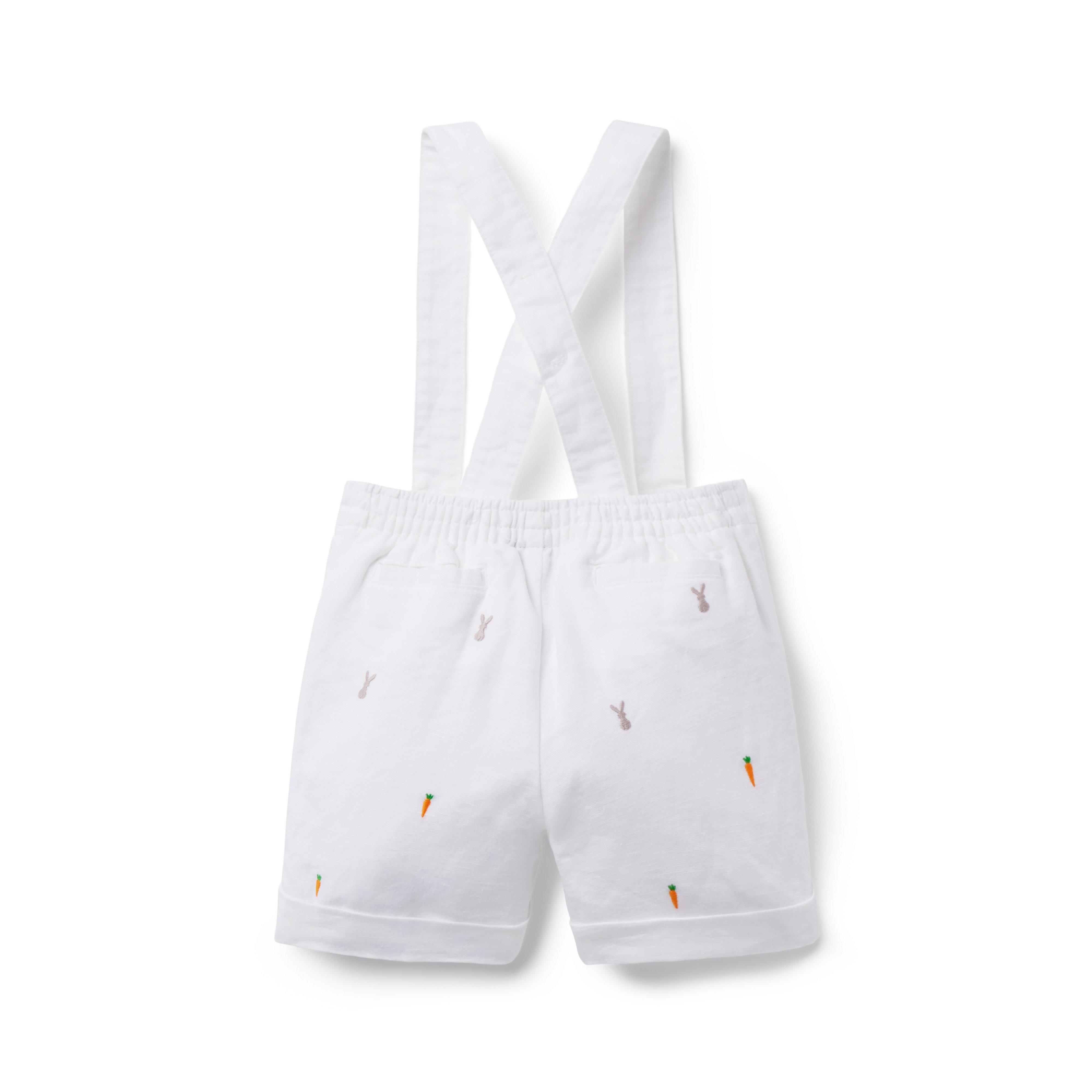 Baby Embroidered Bunny Suspender Short image number 1