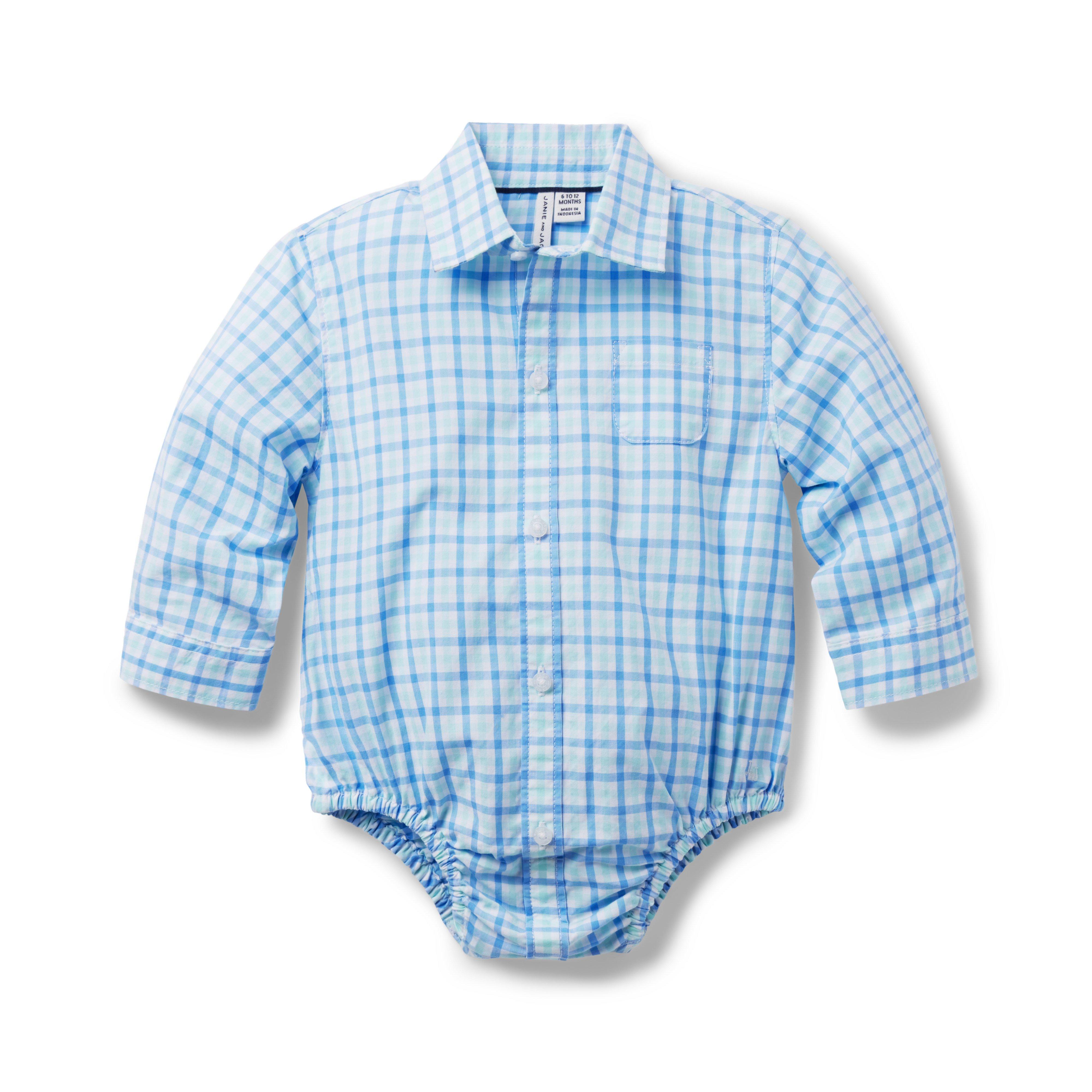 Baby Plaid Poplin Bodysuit image number 0