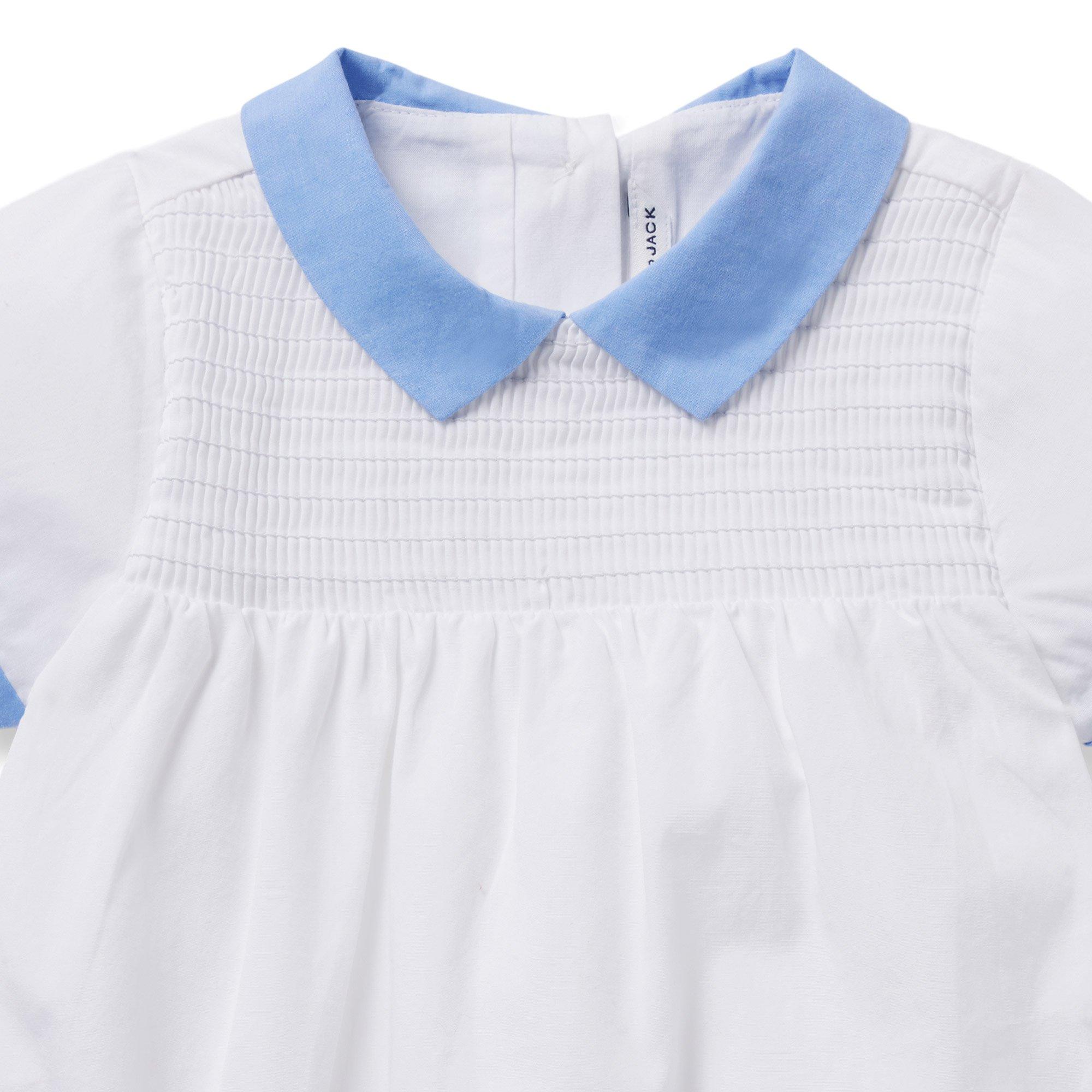 Baby Collar Smocked Romper image number 2