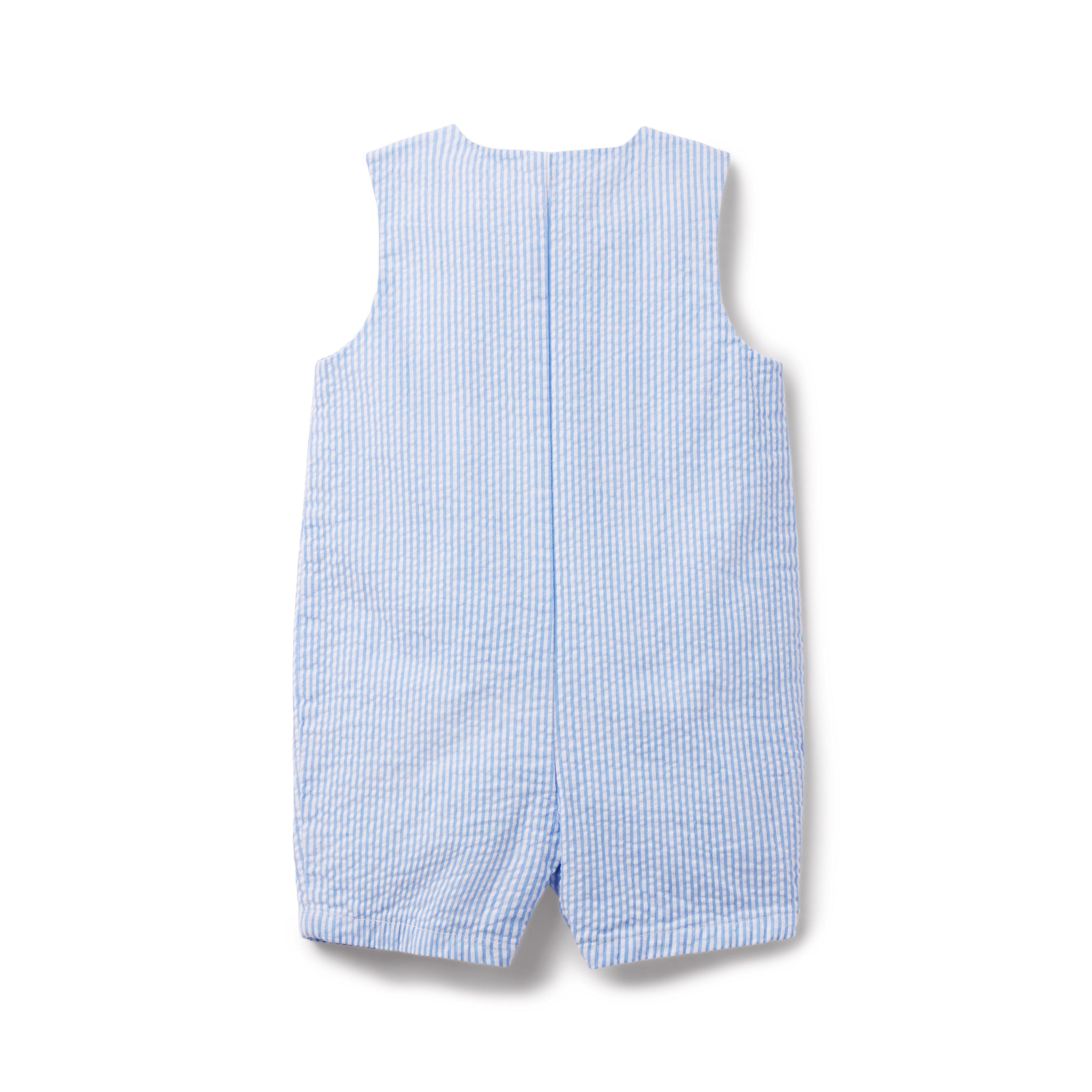 Baby Seersucker Bunny Romper image number 1
