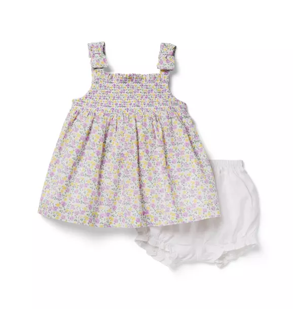 Baby Ditsy Floral Smocked Matching Set