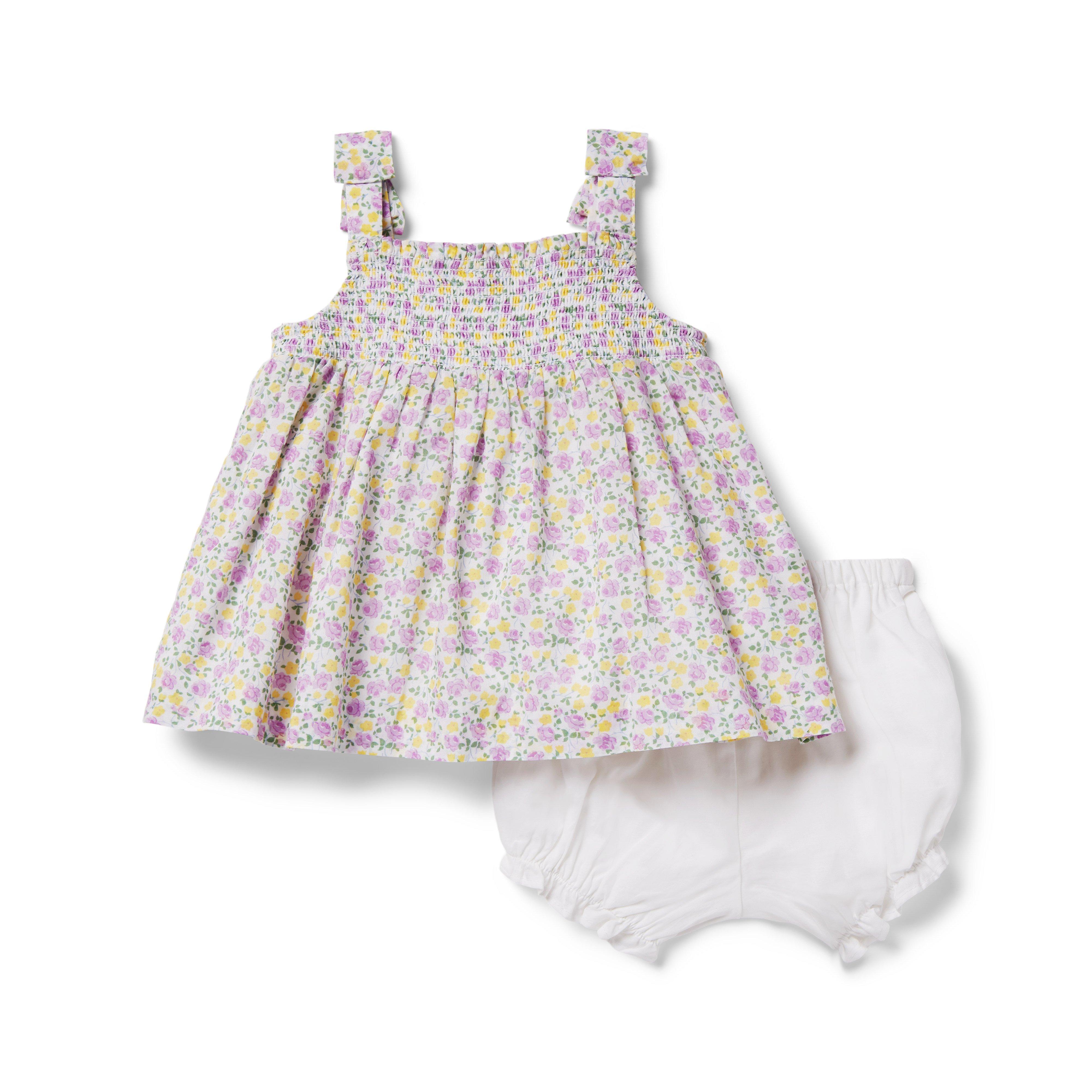 Baby Ditsy Floral Smocked Matching Set image number 1