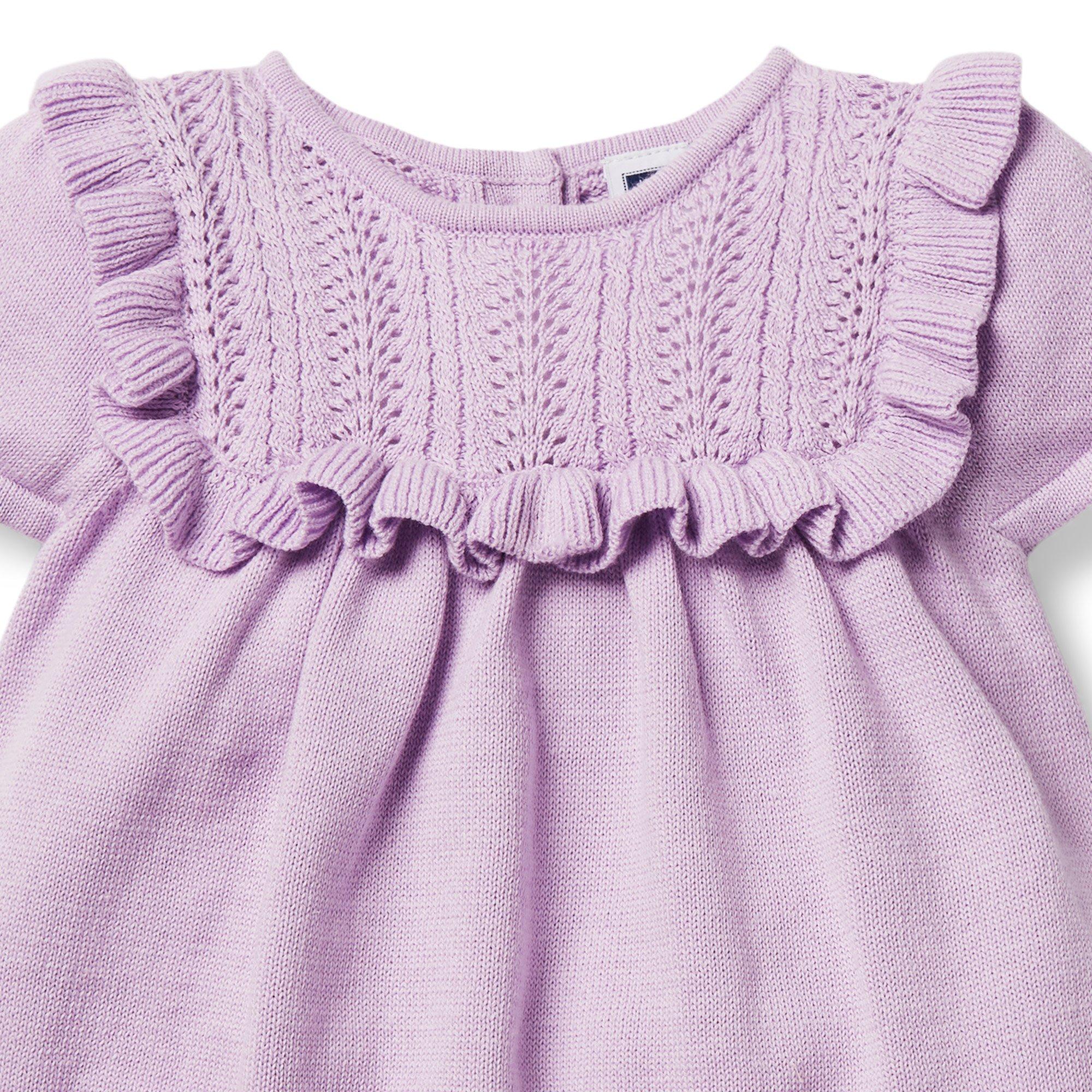Baby Pointelle Sweater Matching Set image number 2
