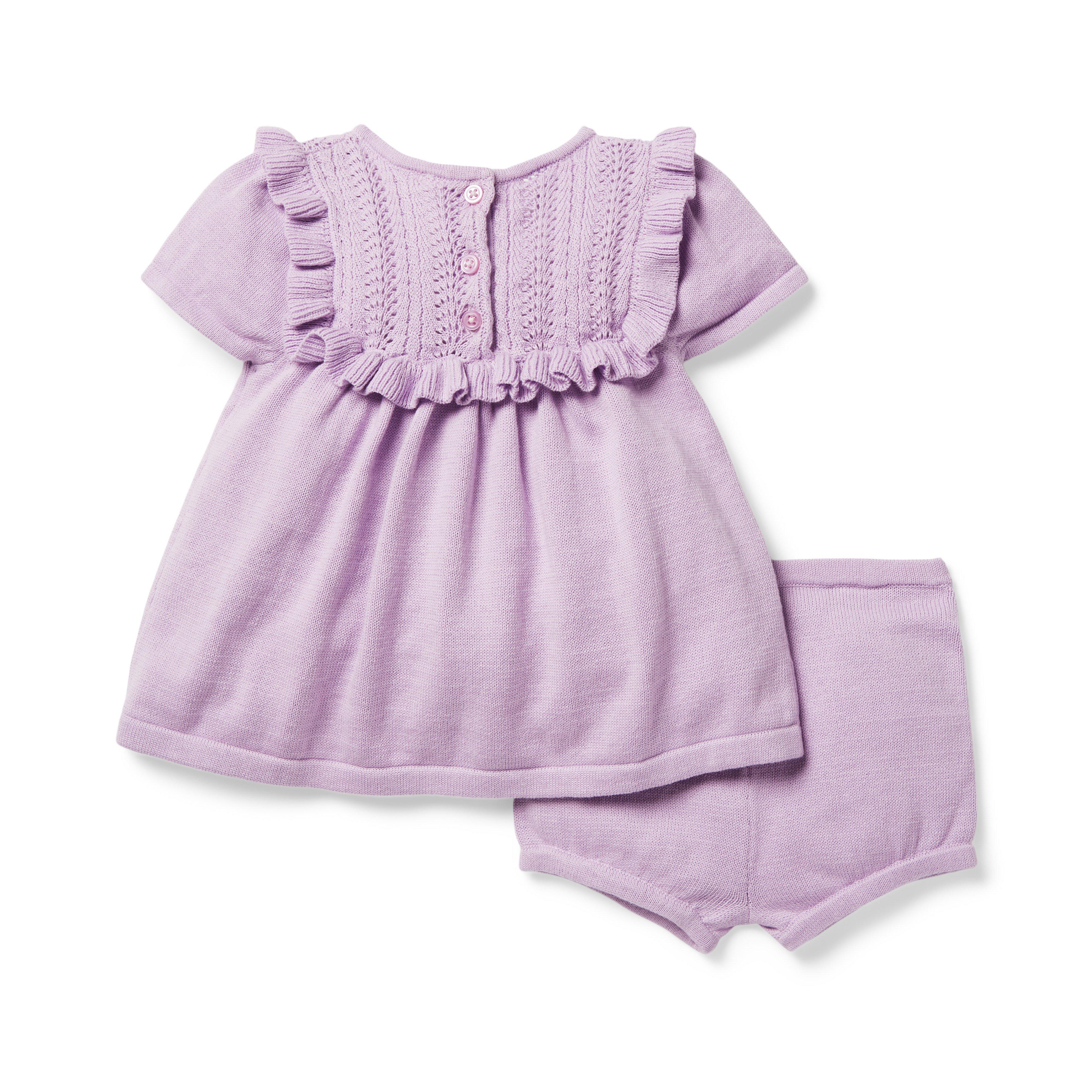 Baby Pointelle Sweater Matching Set image number 1