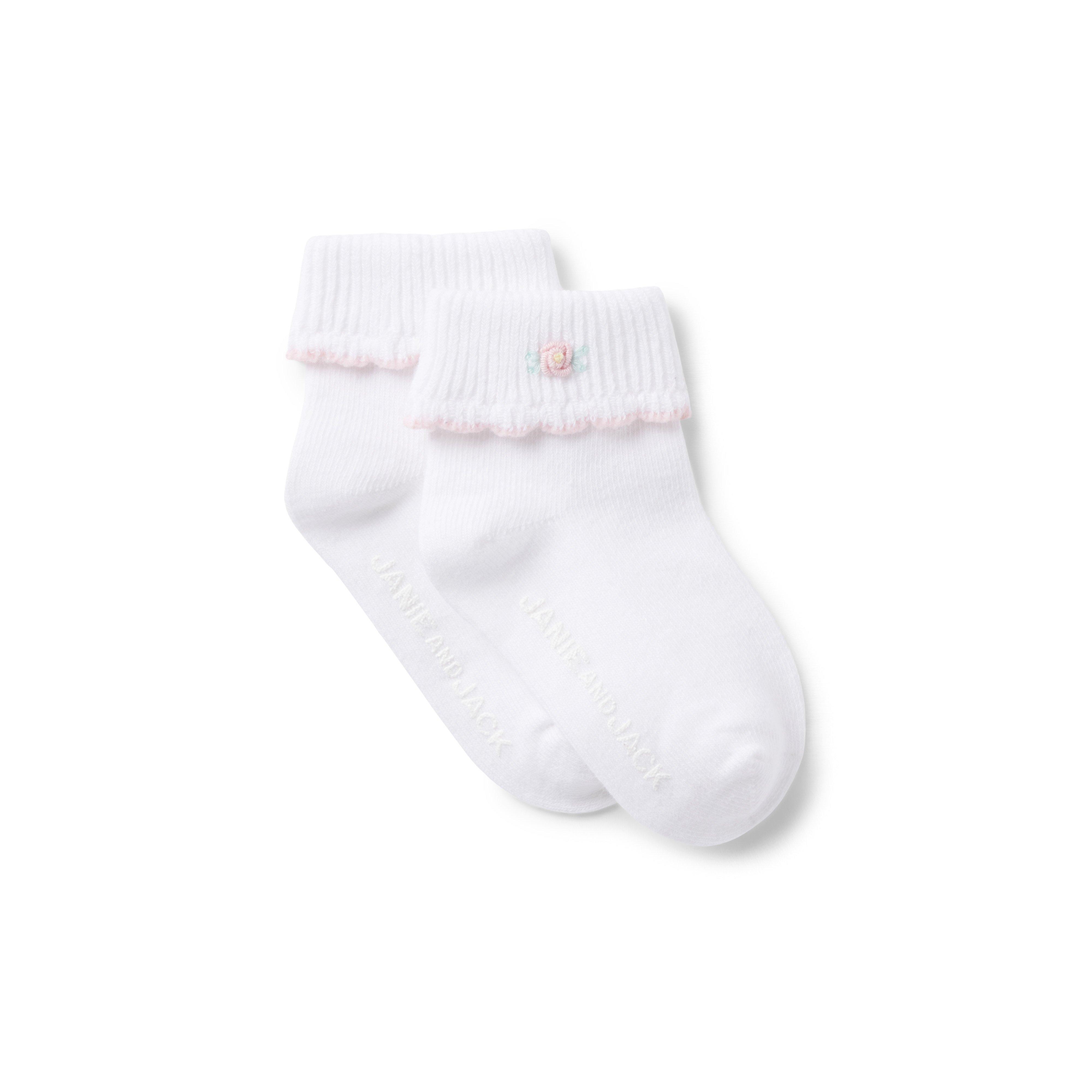 Baby Embroidered Flower Sock image number 0