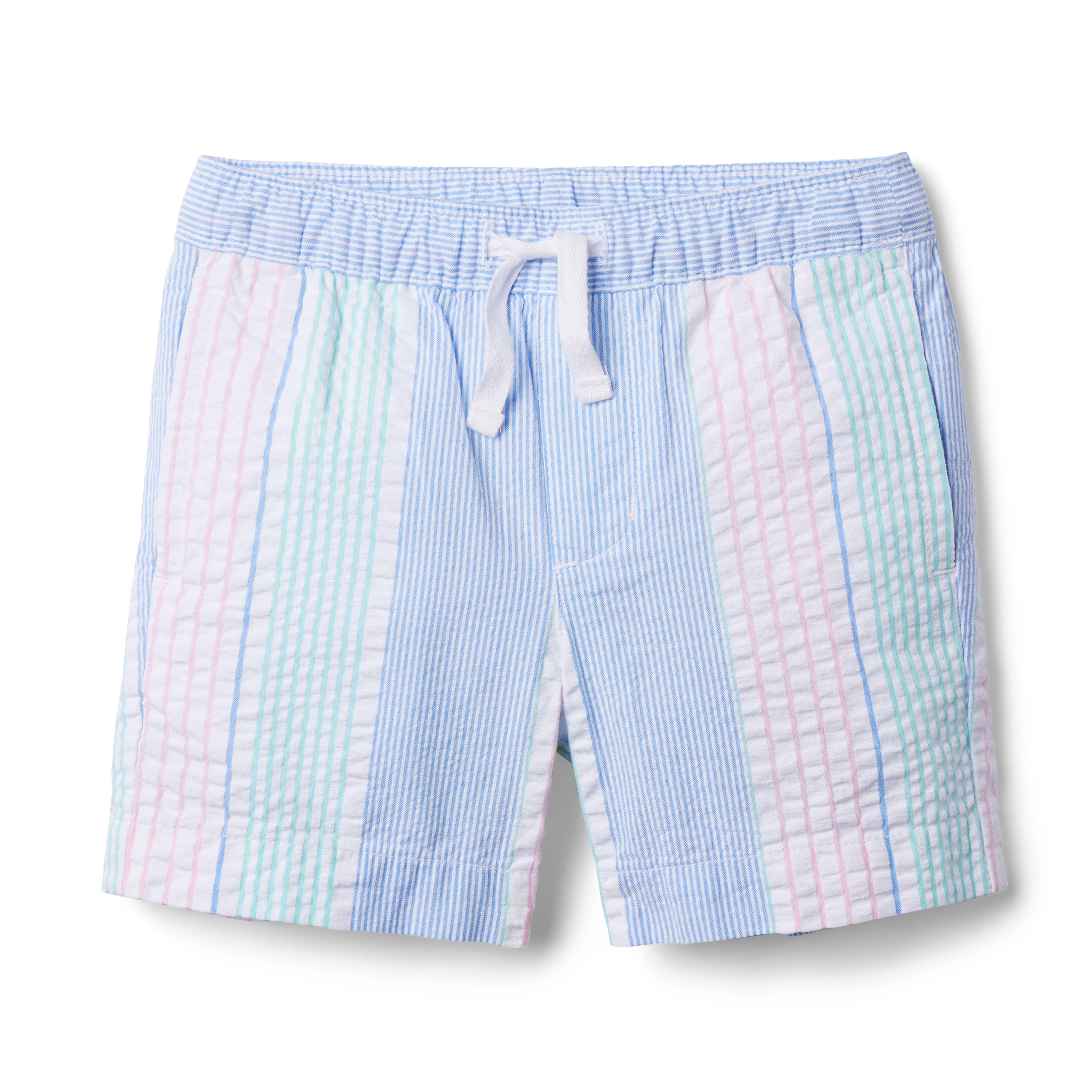 Striped Seersucker Pull-On Short image number 0