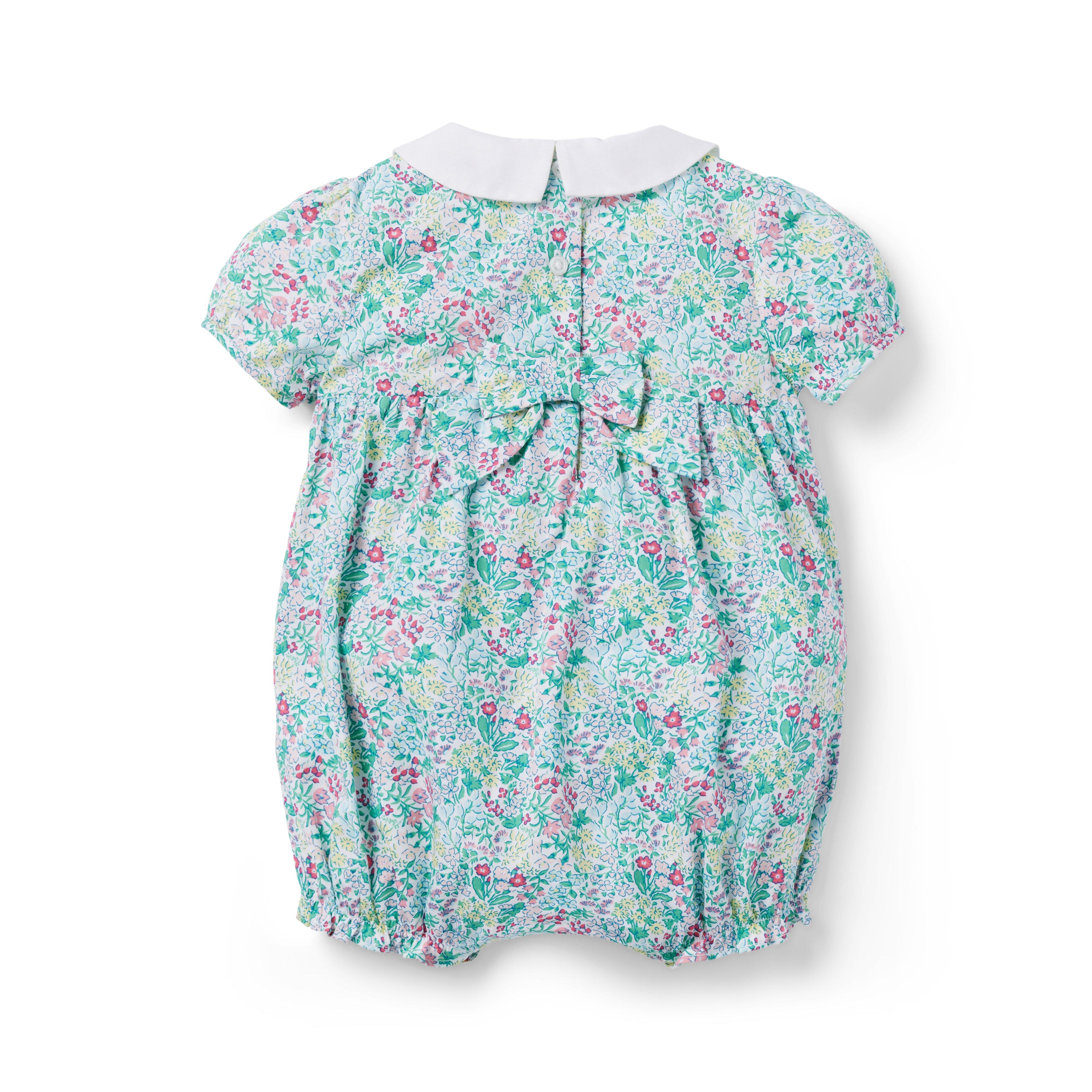 Baby Floral Smocked Romper image number 1