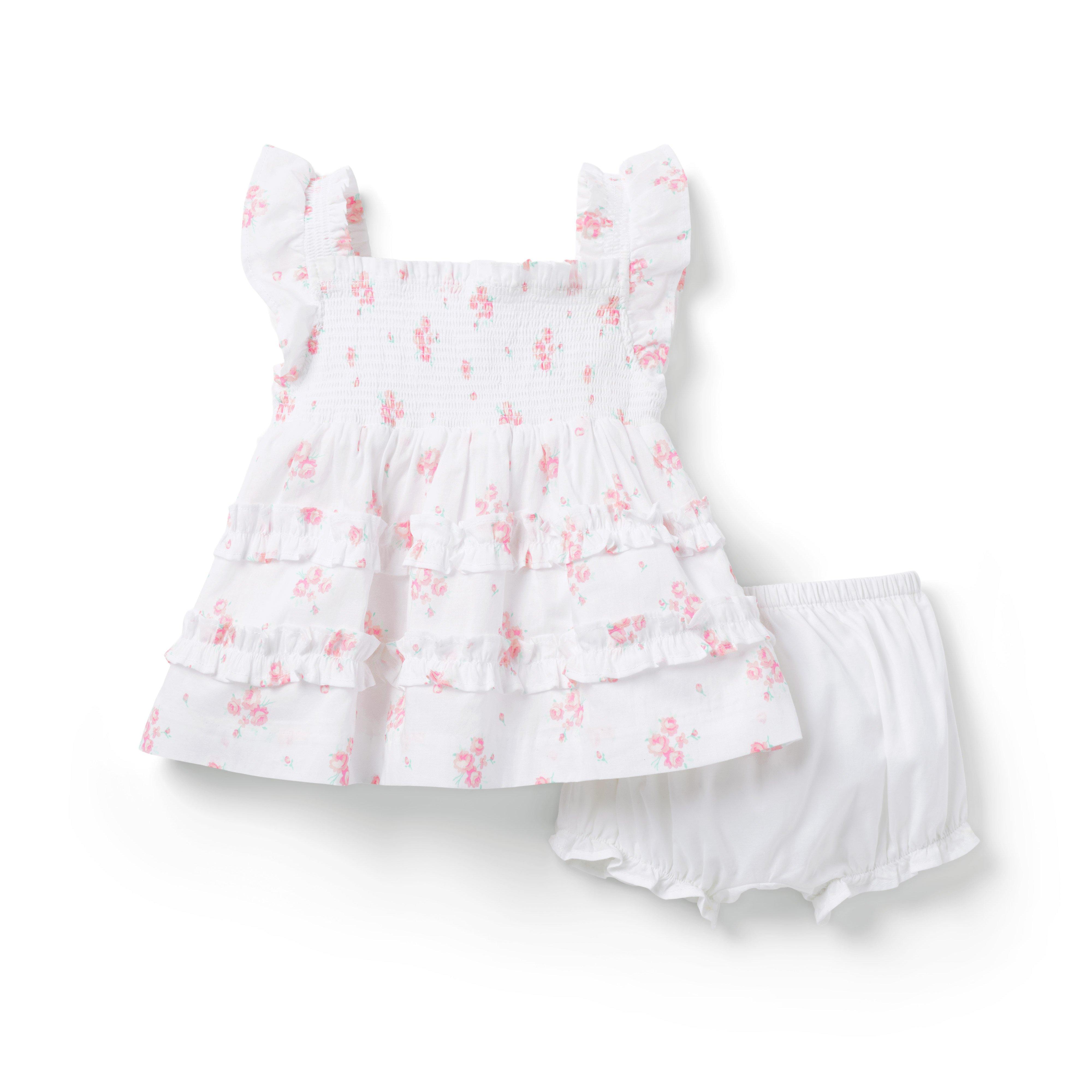 Baby Floral Smocked Matching Set image number 0