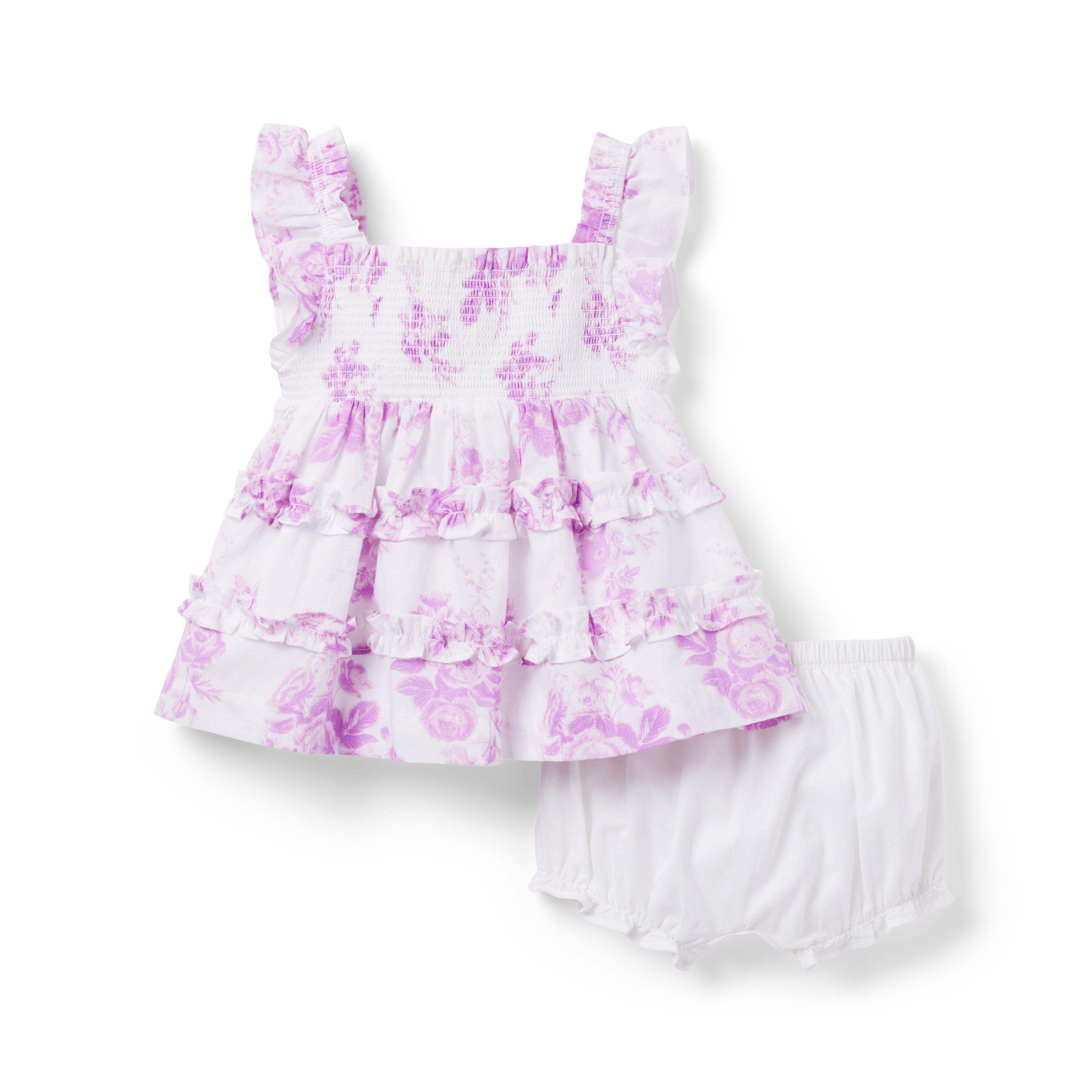 Baby Floral Smocked Matching Set image number 0