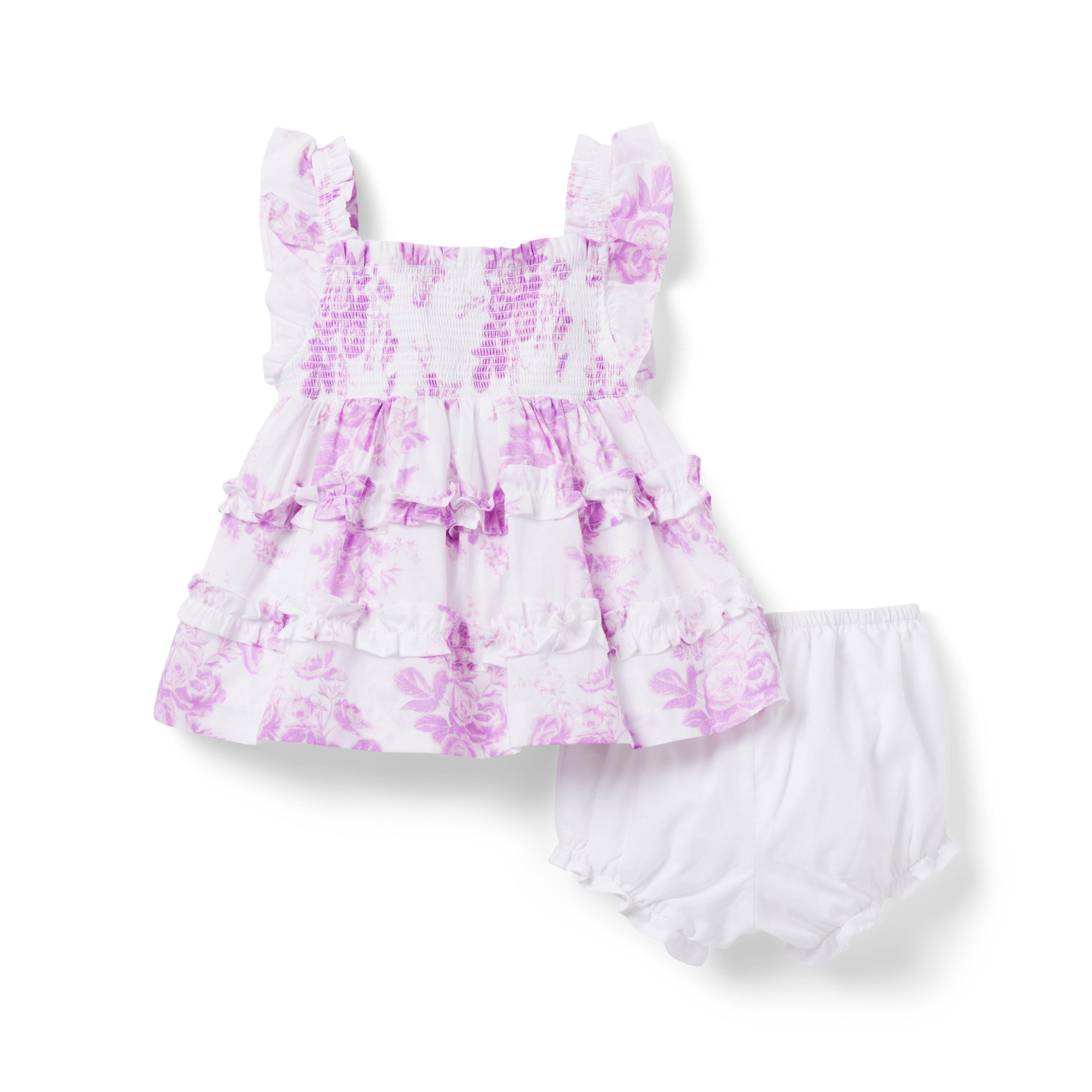 Baby Floral Smocked Matching Set image number 1