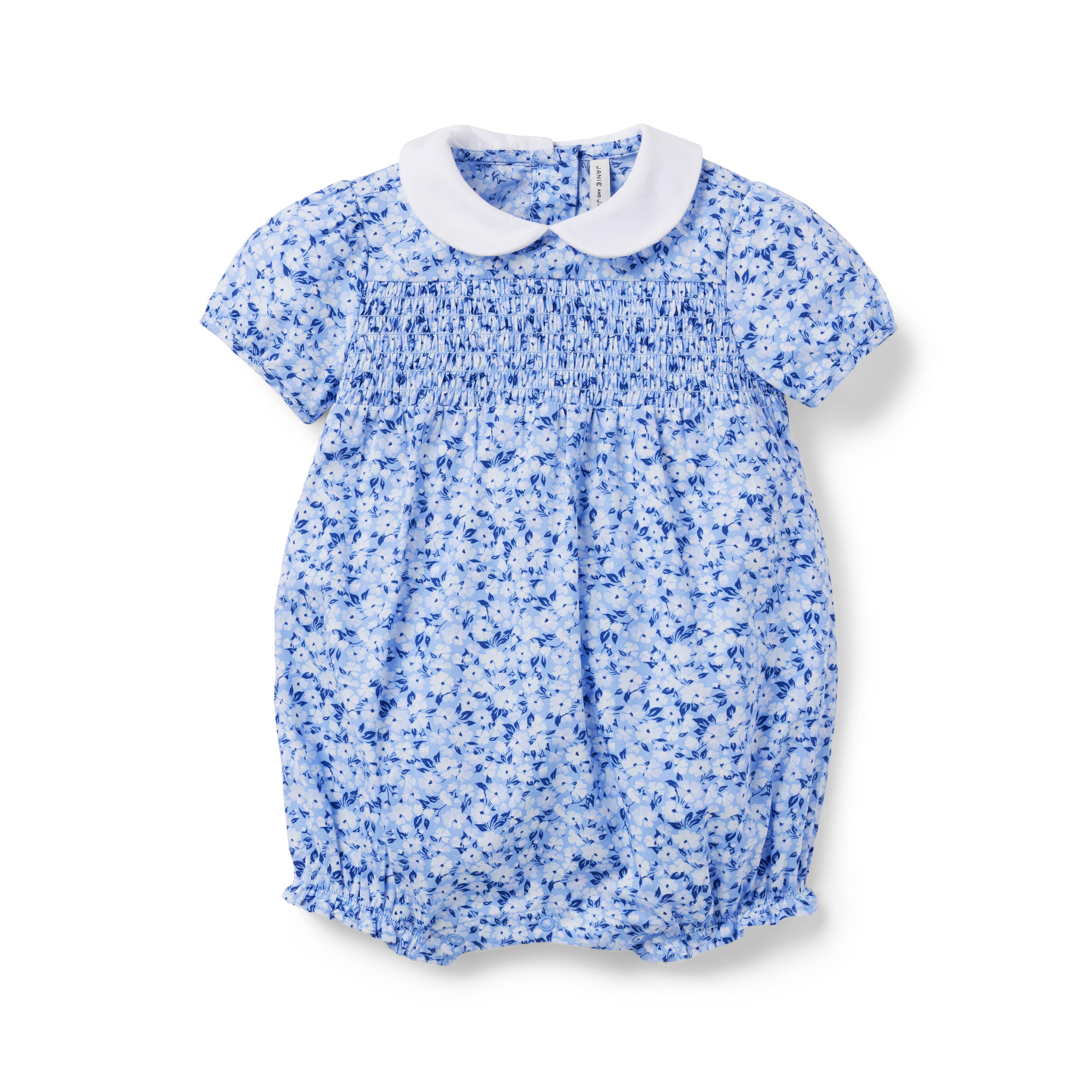 Baby Floral Smocked Romper image number 0
