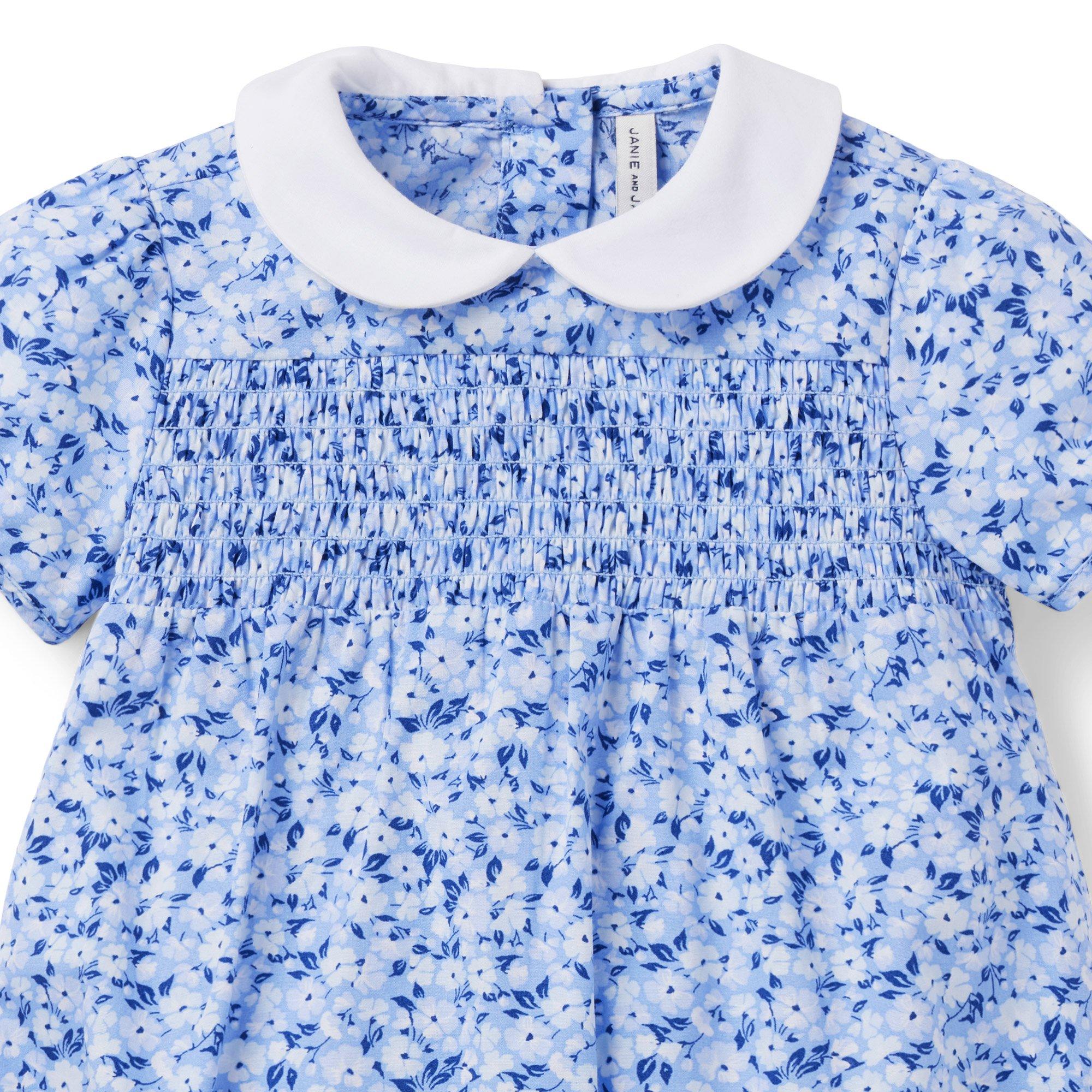 Baby Floral Smocked Romper image number 2