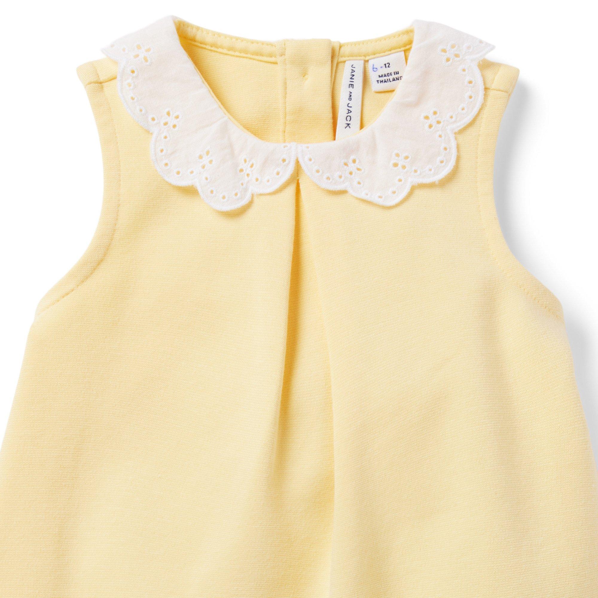 Baby Eyelet Collar Ponte Dress image number 3