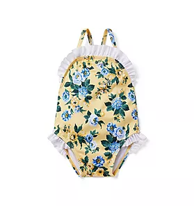 Baby Floral Ruffle Swimsuit