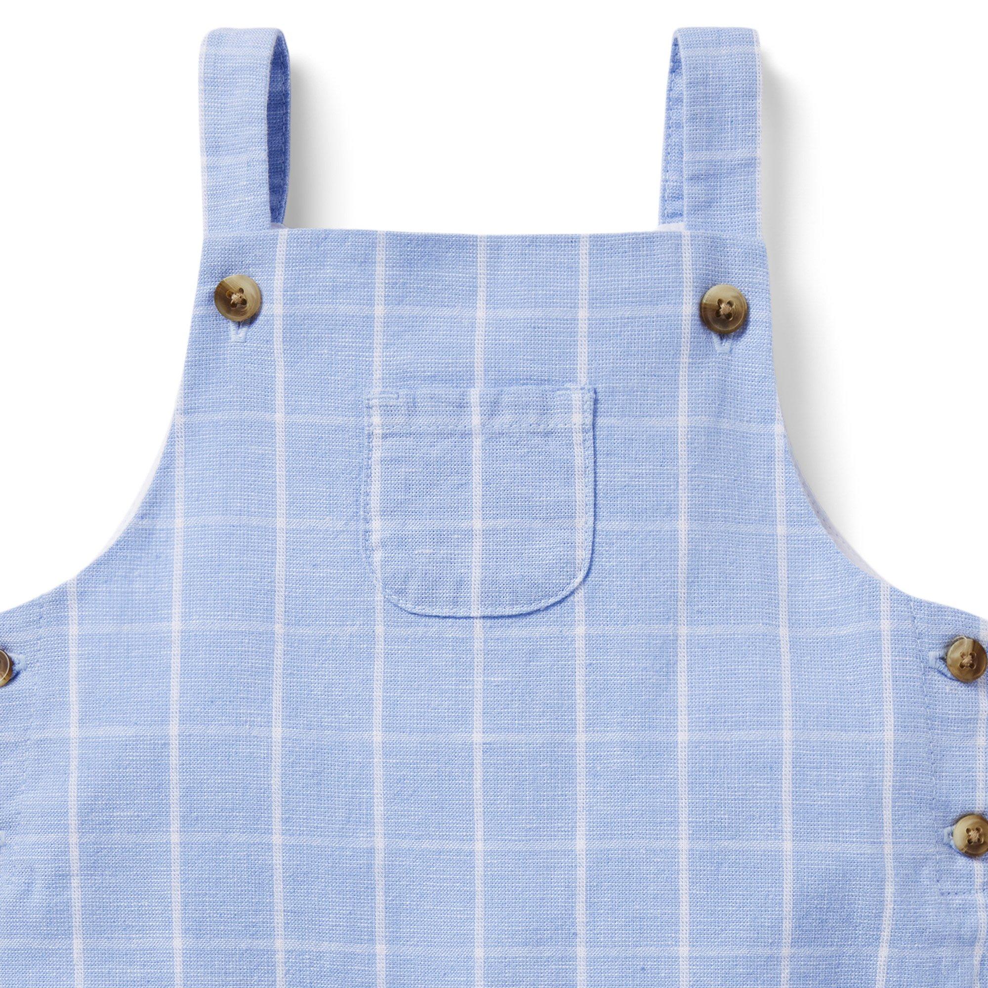Baby Tattersall Linen Overall image number 2
