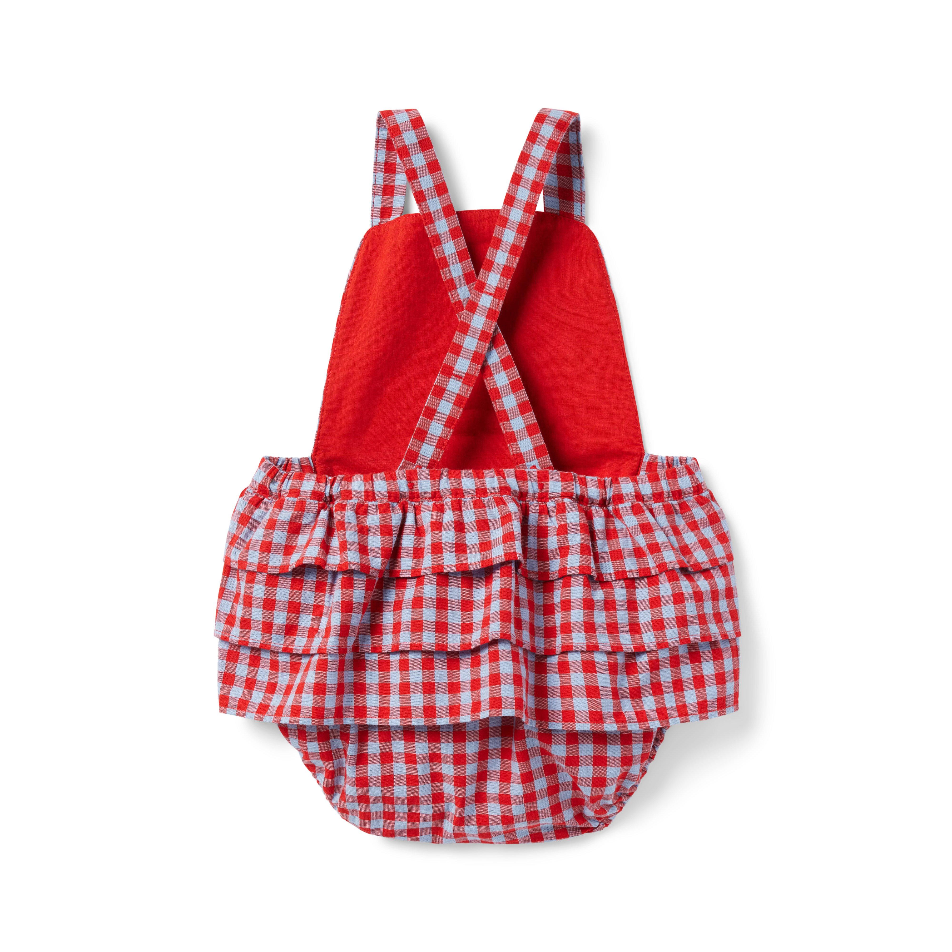 Baby Gingham Ruffle Poplin Romper image number 1