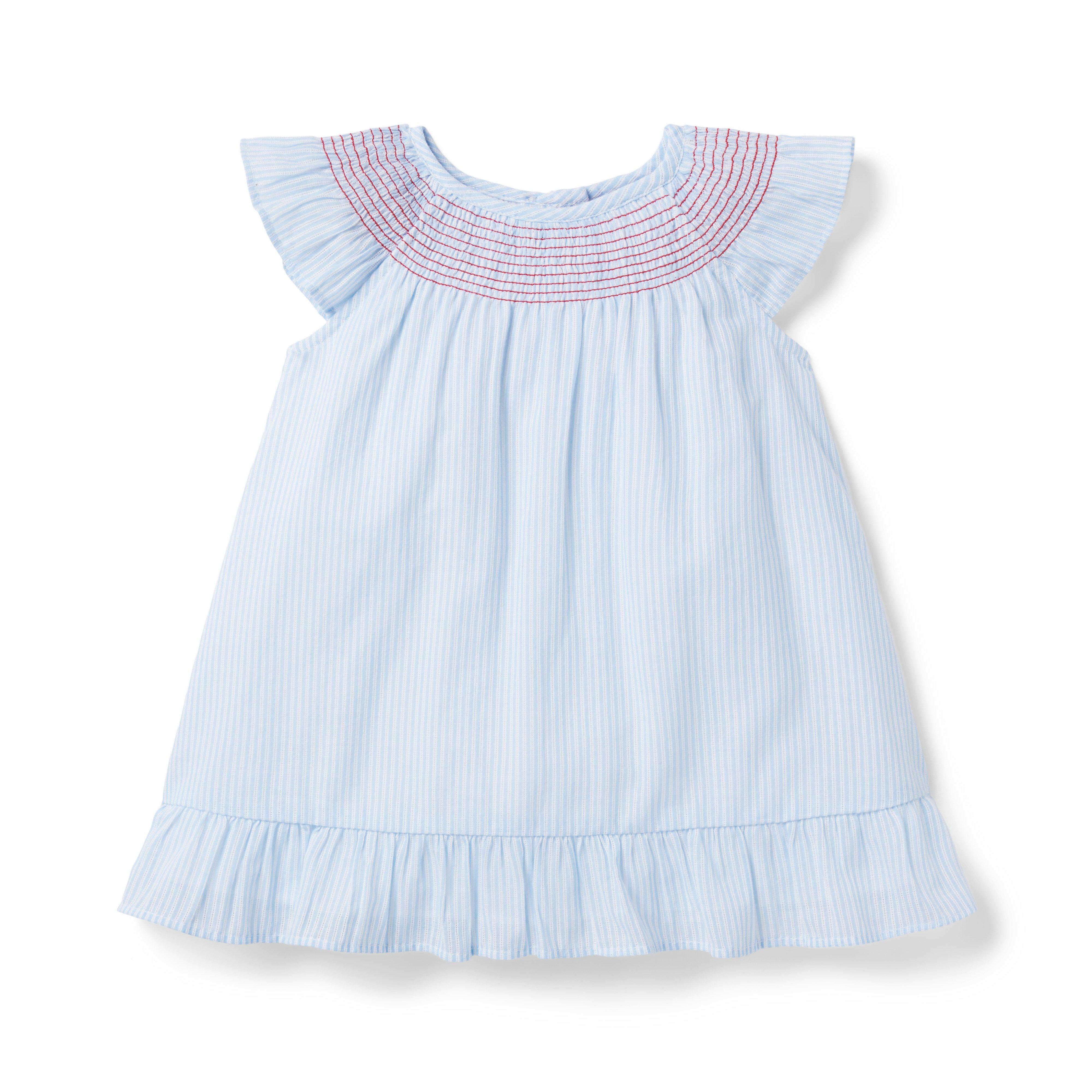 Baby Striped Smocked Dress image number 0