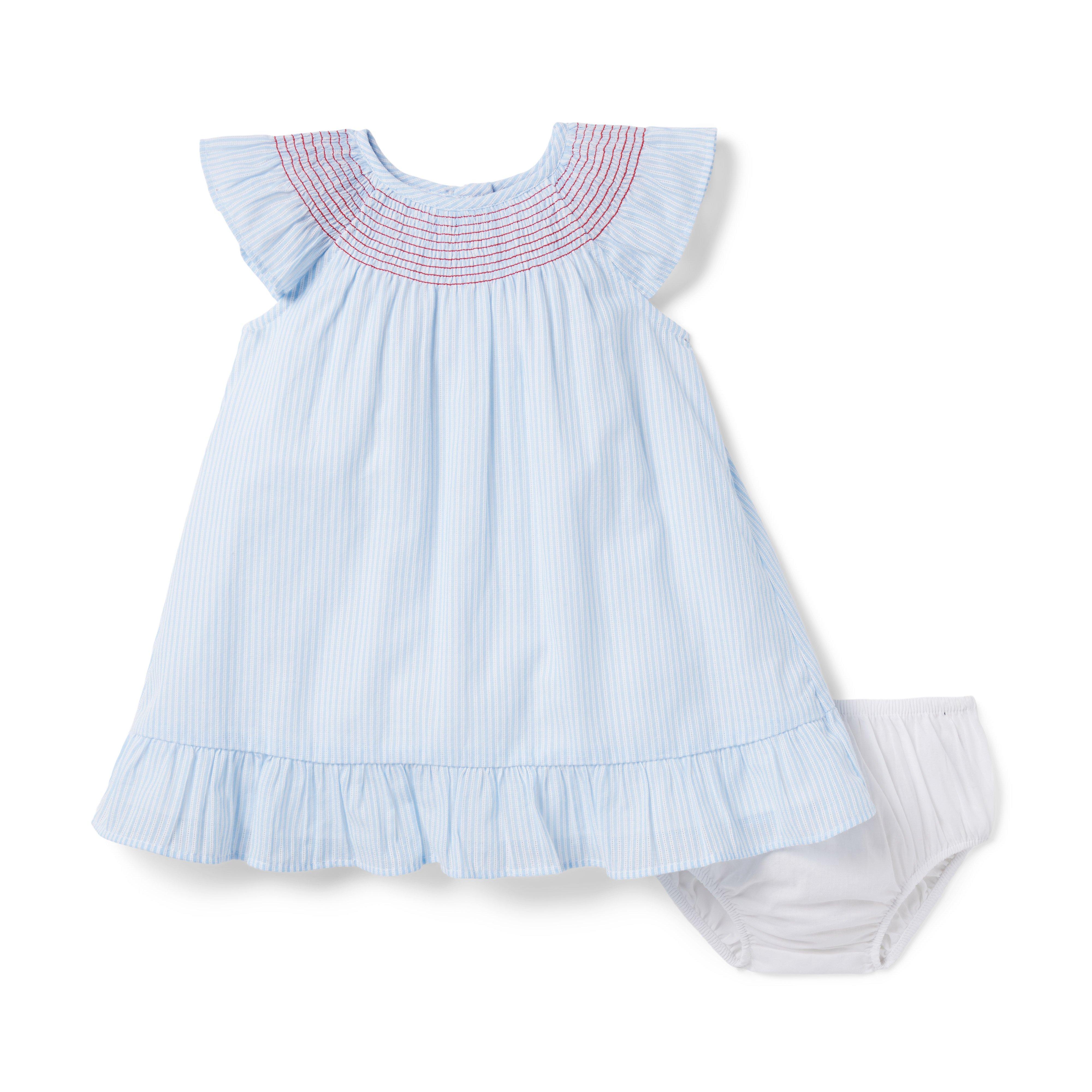 Baby Striped Smocked Dress image number 2