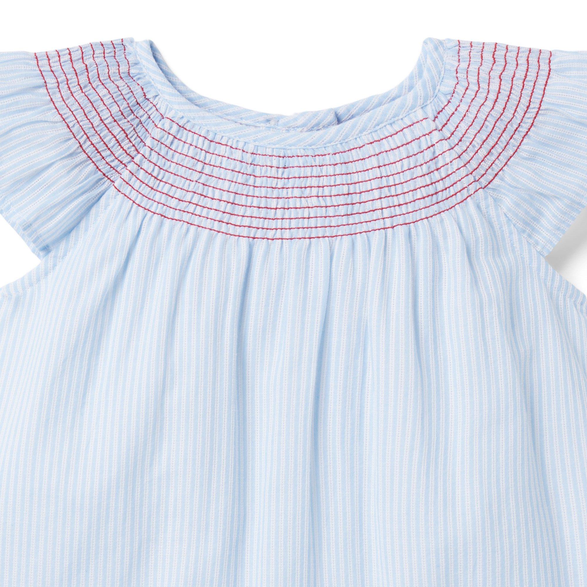 Baby Striped Smocked Dress image number 3